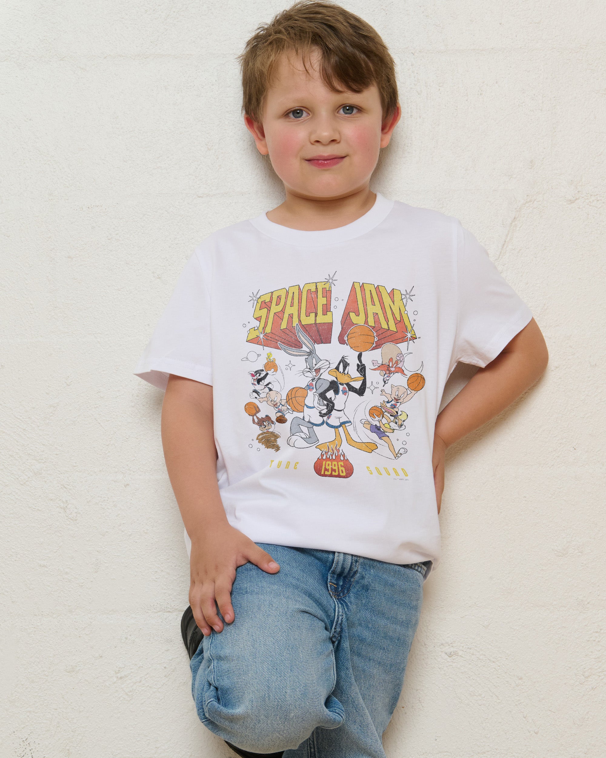 Tune Squad 1996 White Kids T-Shirt