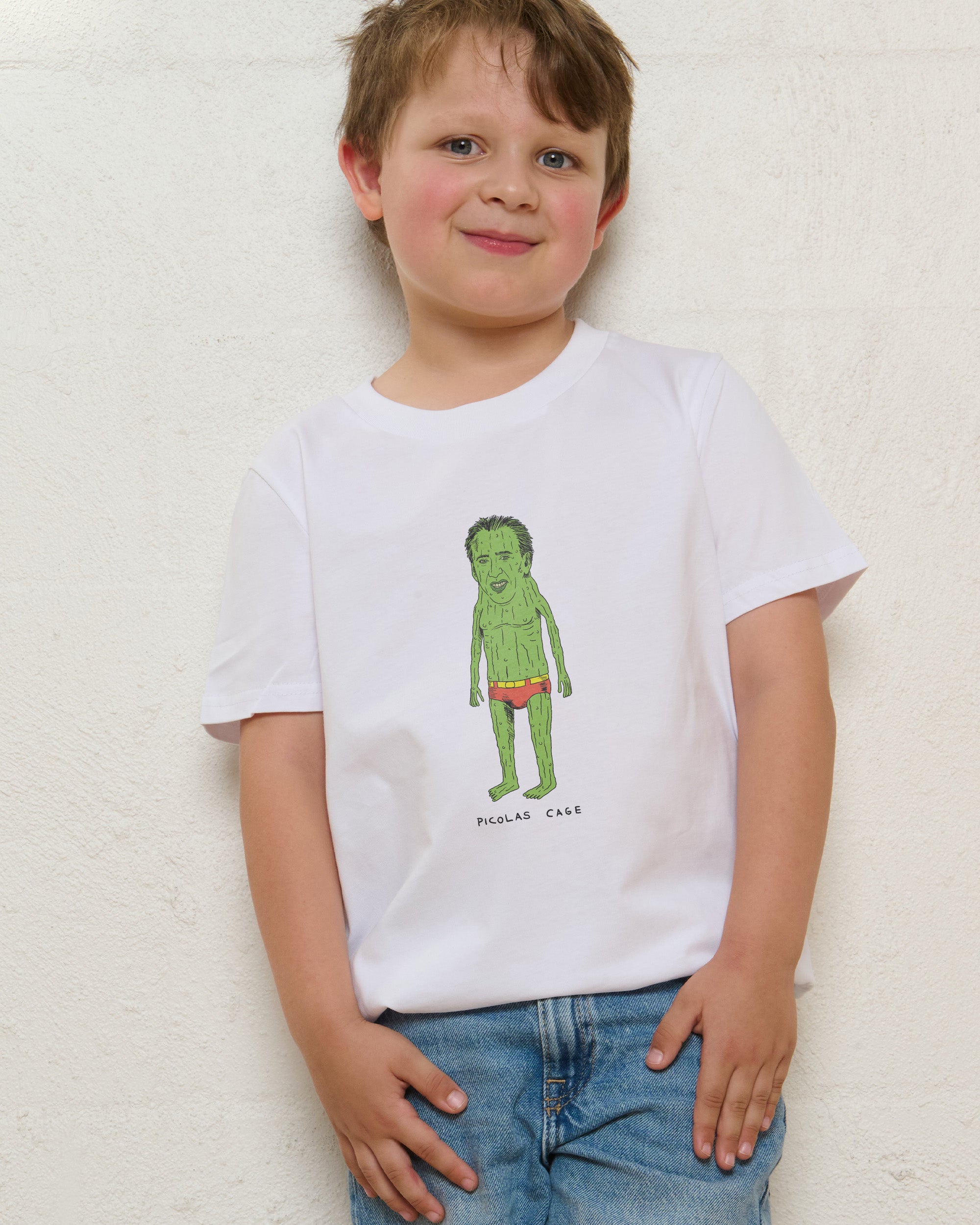Picolas Cage White Kids T-Shirt