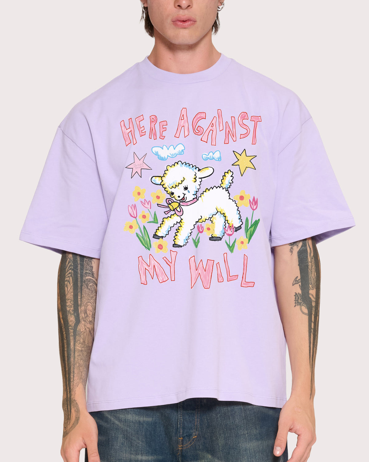 Here Against My Will Oversized Tee