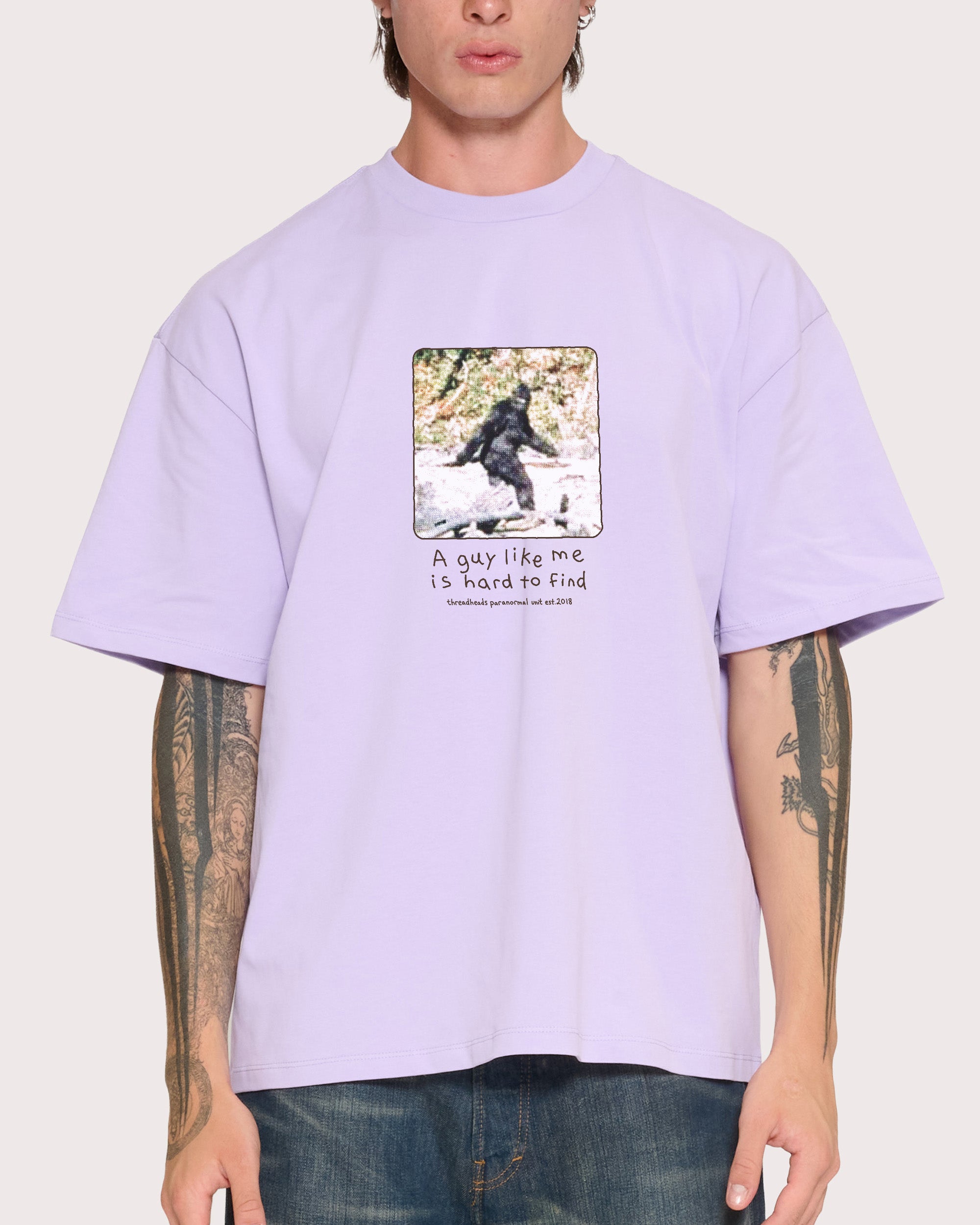 A Guy Like Me is Hard to Find Lilac Oversized Tee