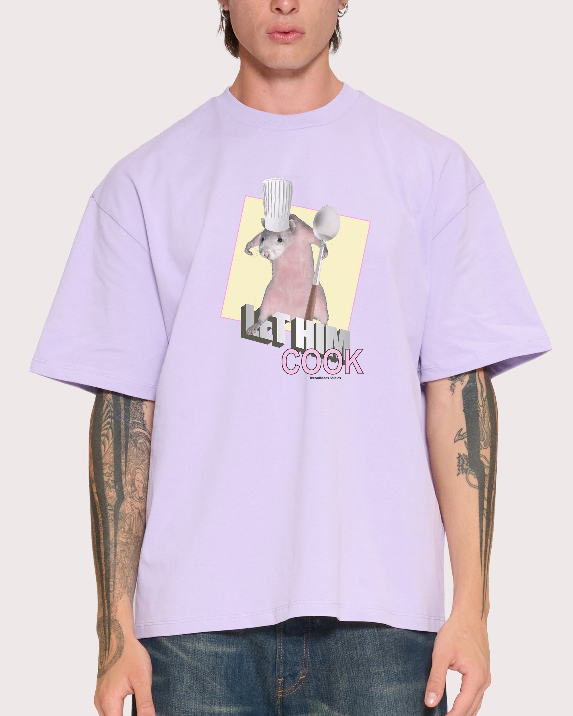 Let Him Cook Lilac Oversized Tee