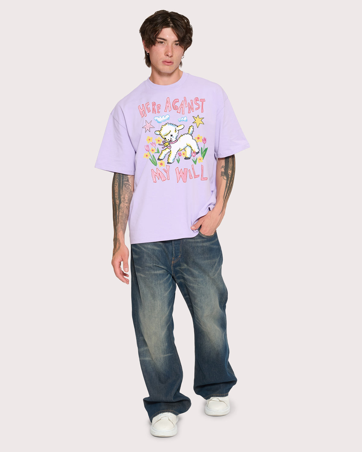 Here Against My Will Oversized Tee