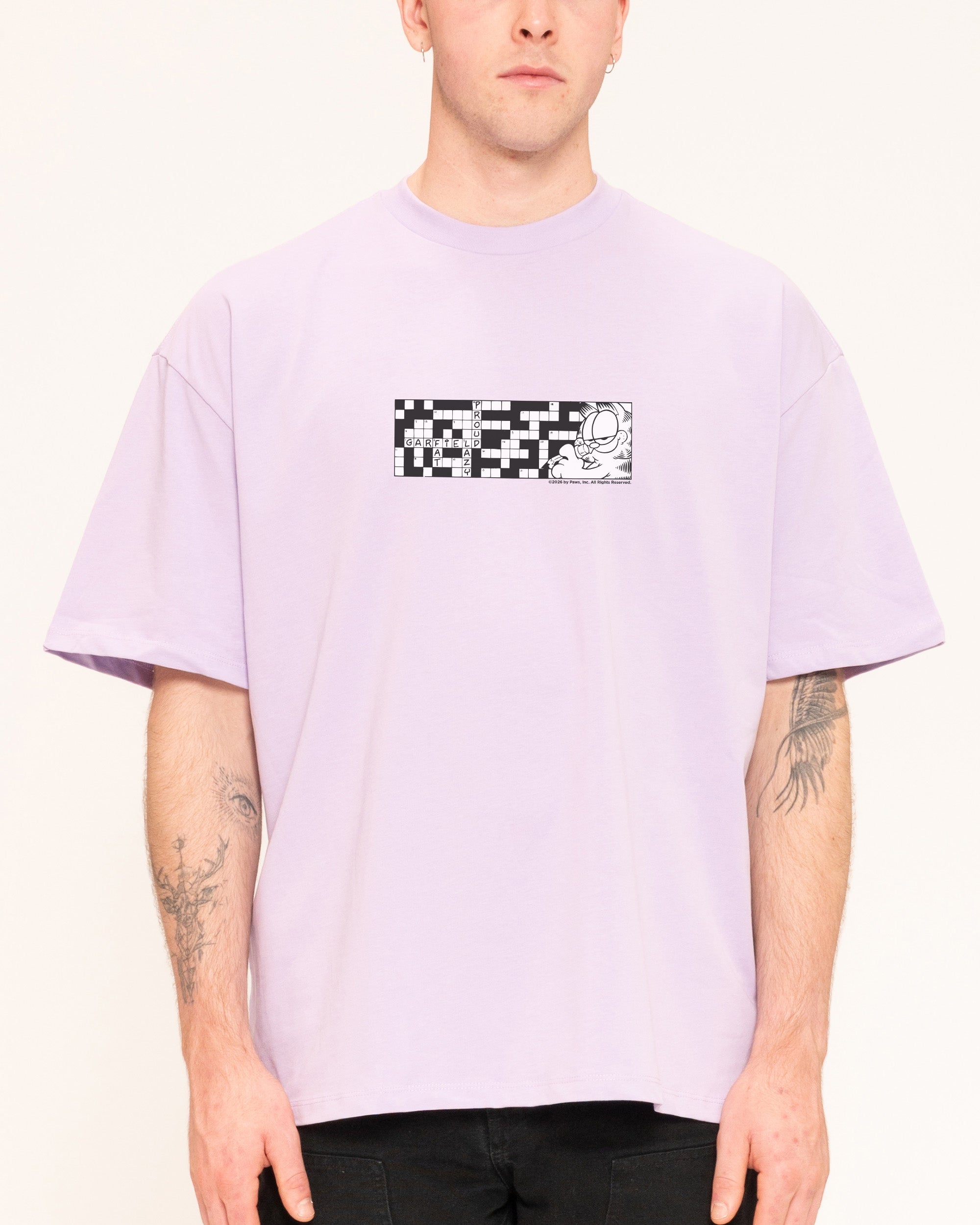 Cross Cat Lilac Oversized Tee