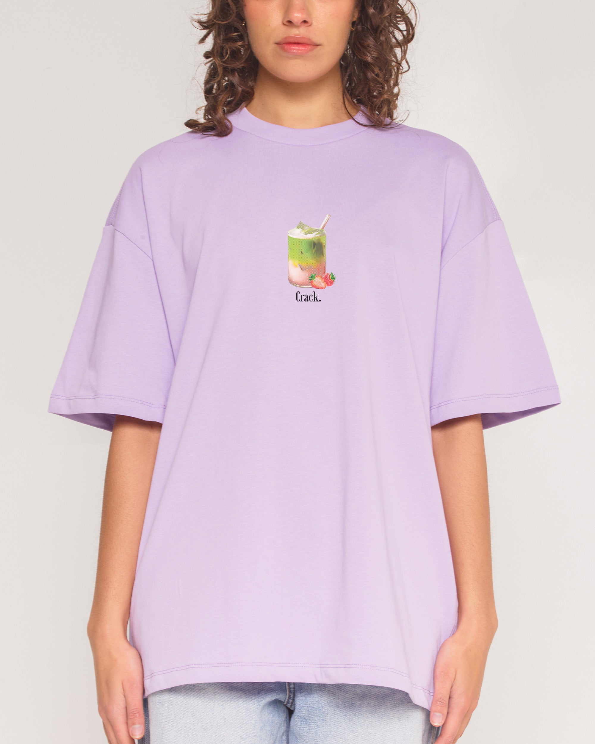 Matcha Crack Lilac Oversized Tee