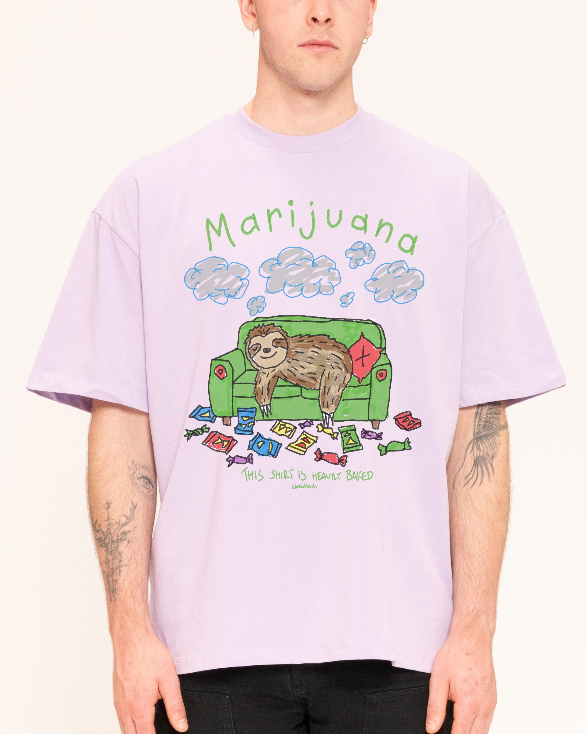 Marijuana Lilac Oversized Tee