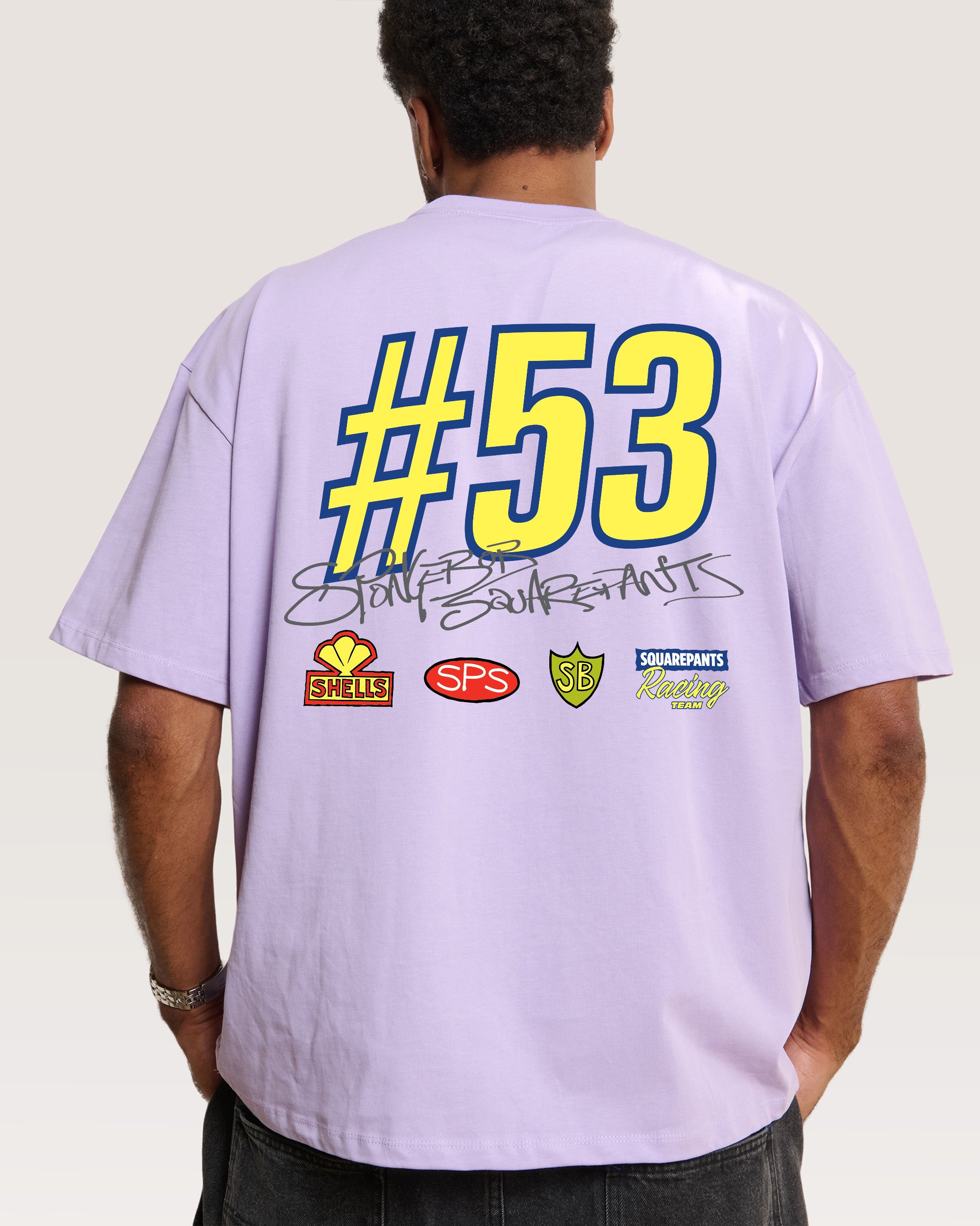 Spongebob Racing Lilac Oversized Tee