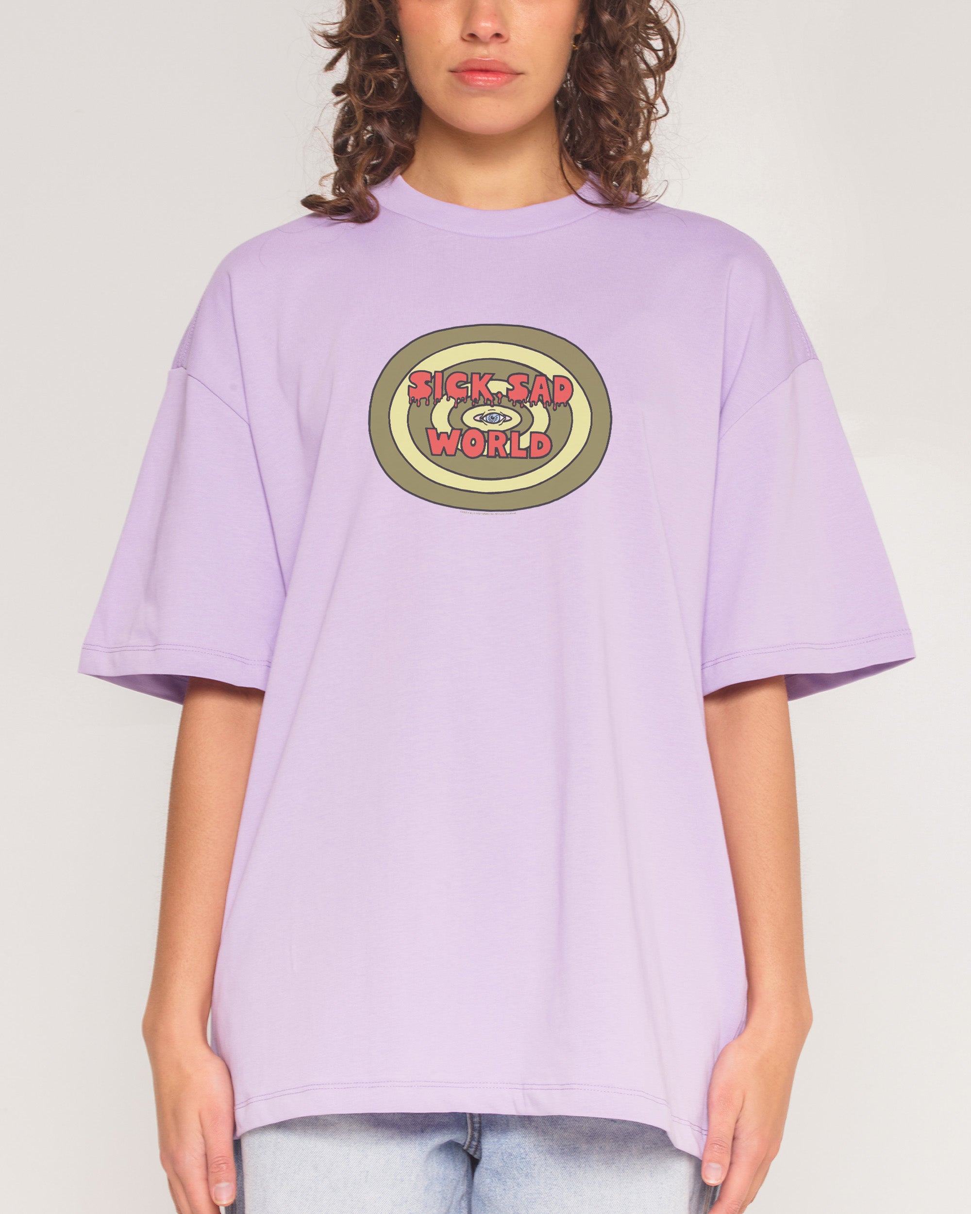 Sick Sad World Lilac Oversized Tee