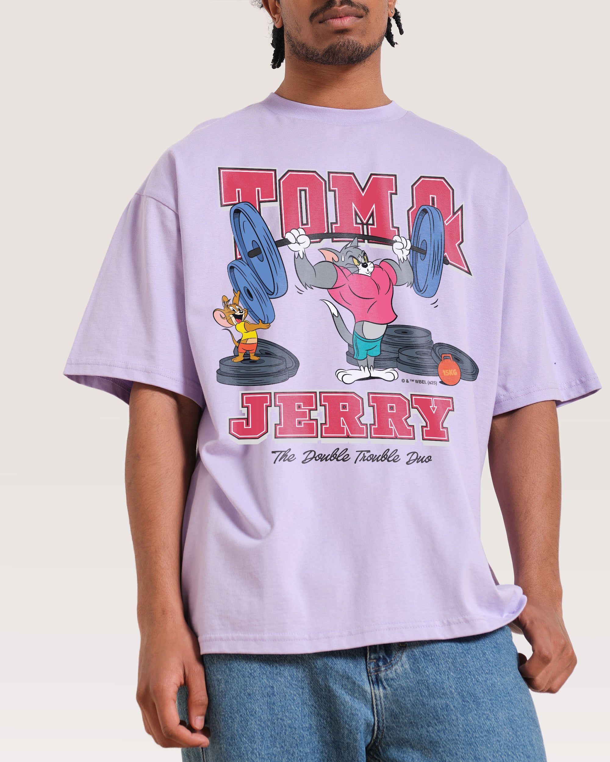 The Double Trouble Duo Lilac Oversized Tee