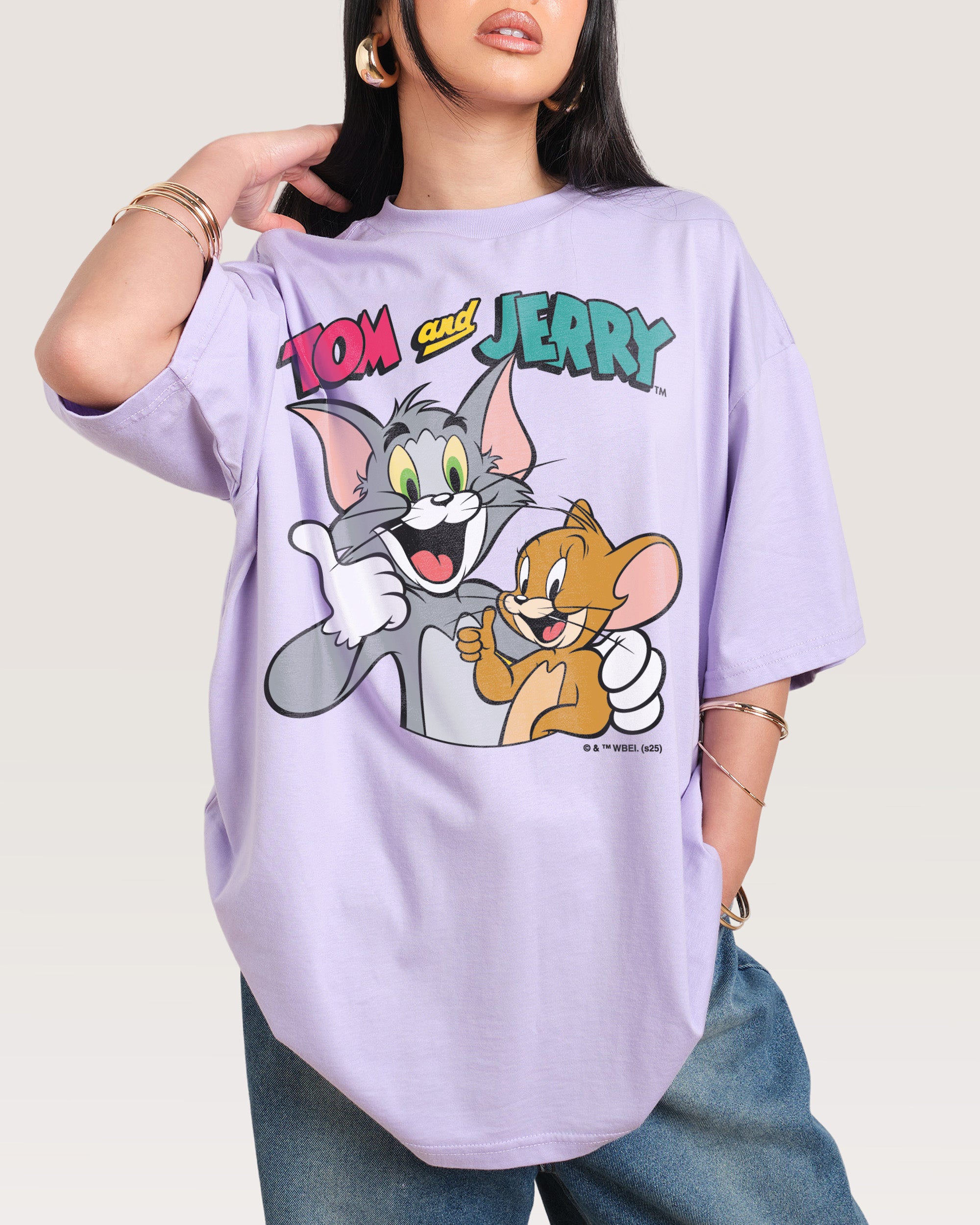 Troublemakers Lilac Oversized Tee