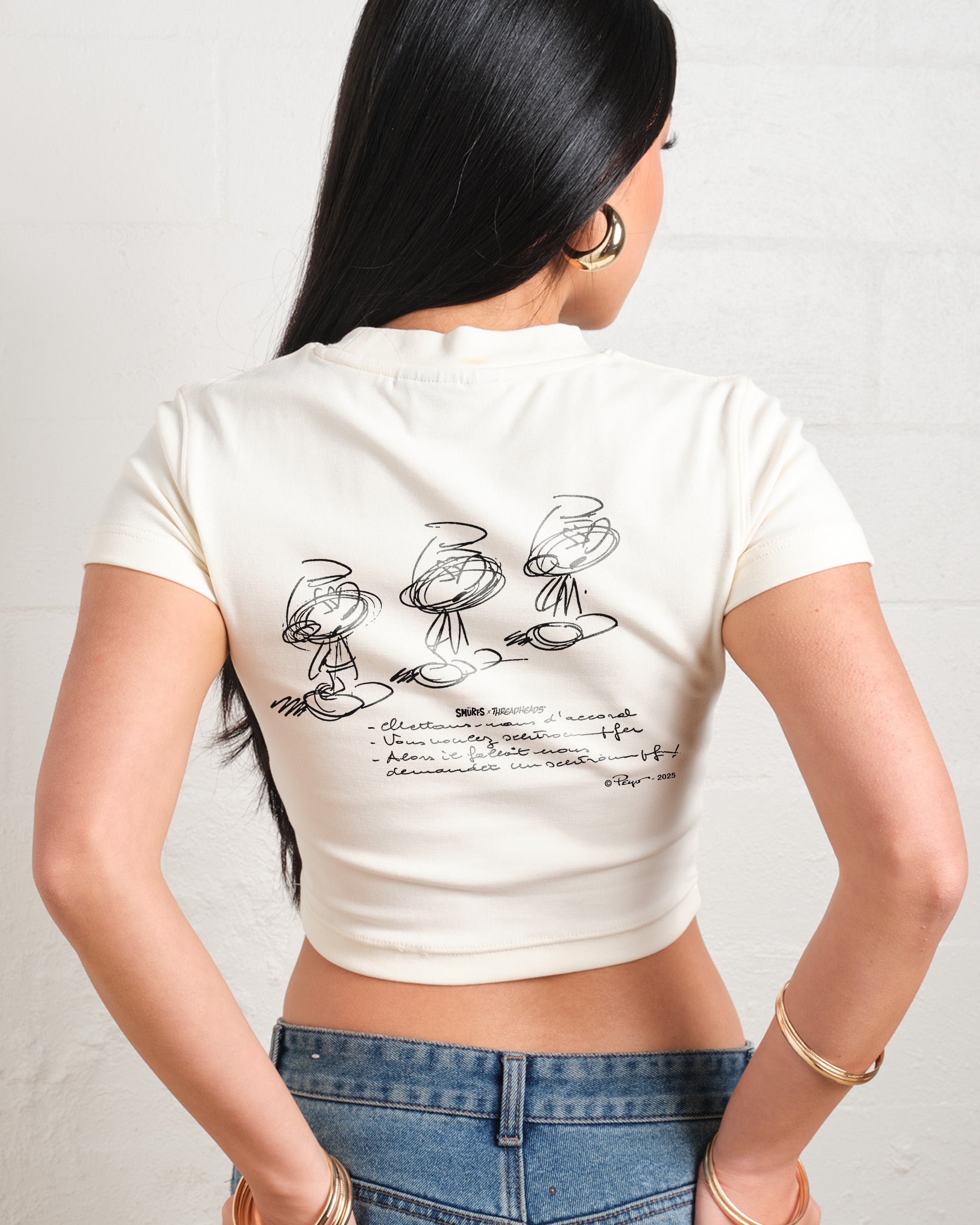 Should of Asked for a Smurf Baby Tee Offical Smurfs x Threadheads Online