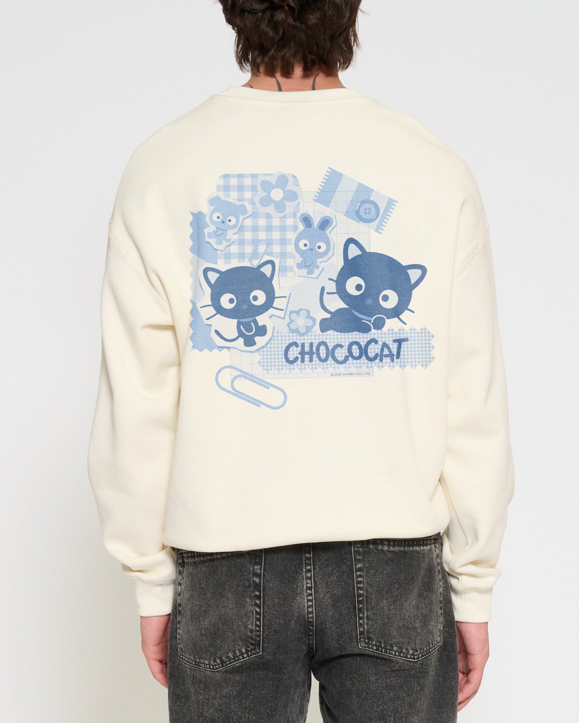 Chococat Scrapbook Sweatshirt Official Hello Kitty and Friends collab Threadheads
