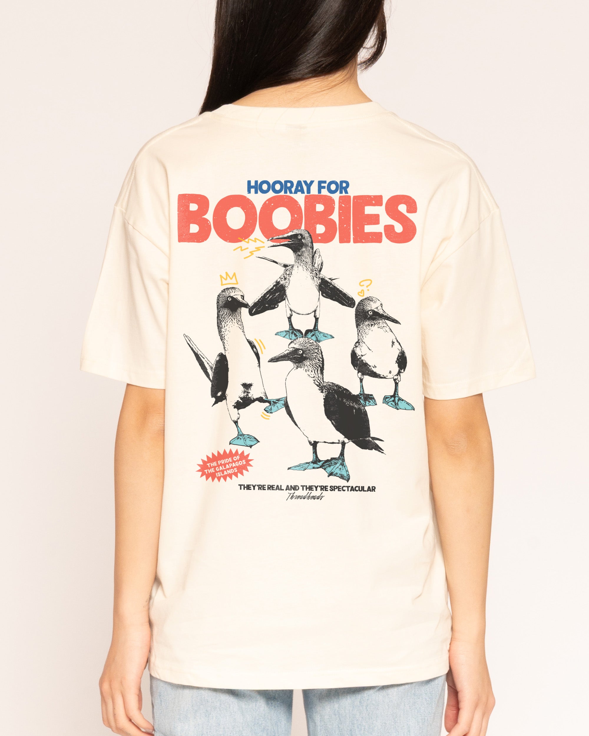 Hooray for Boobies Front and Back T-Shirt