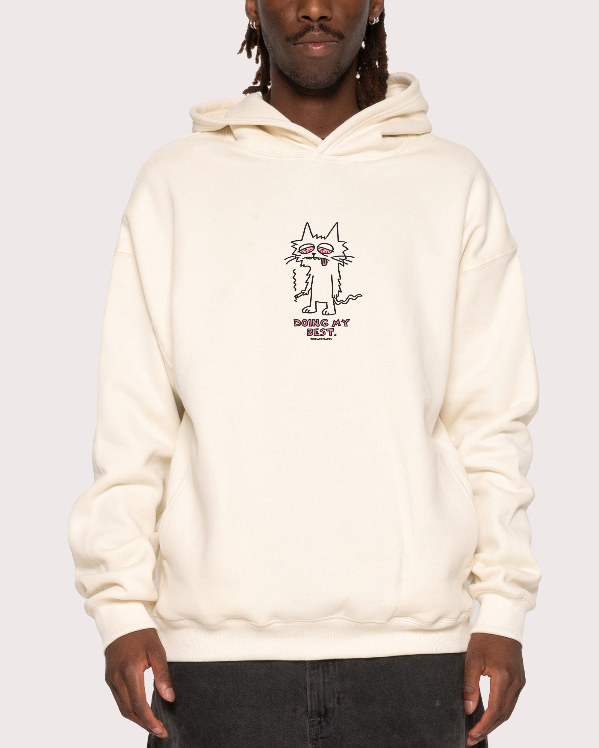 Doing My Best Natural Hoodie