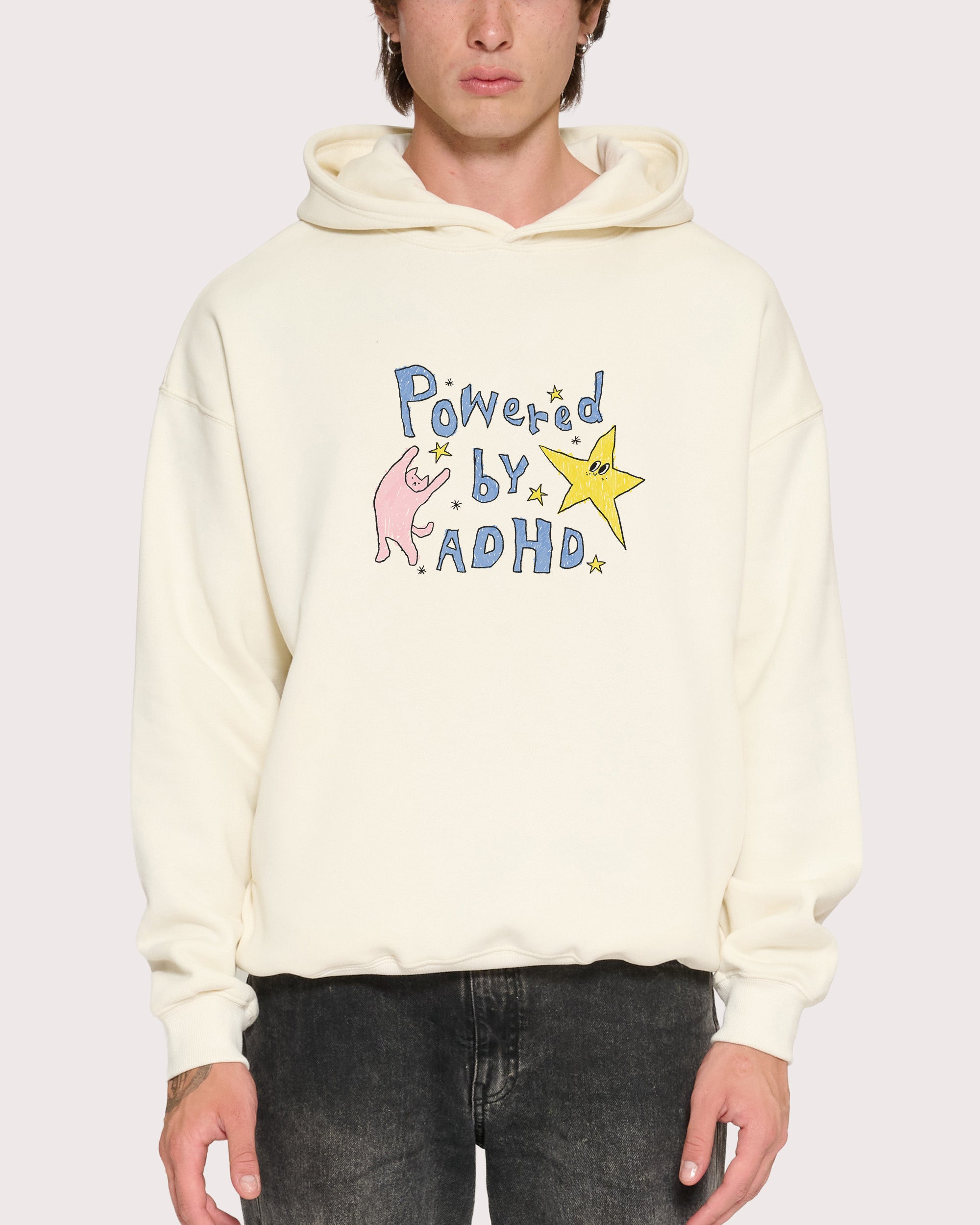 Powered by ADHD Natural Hoodie