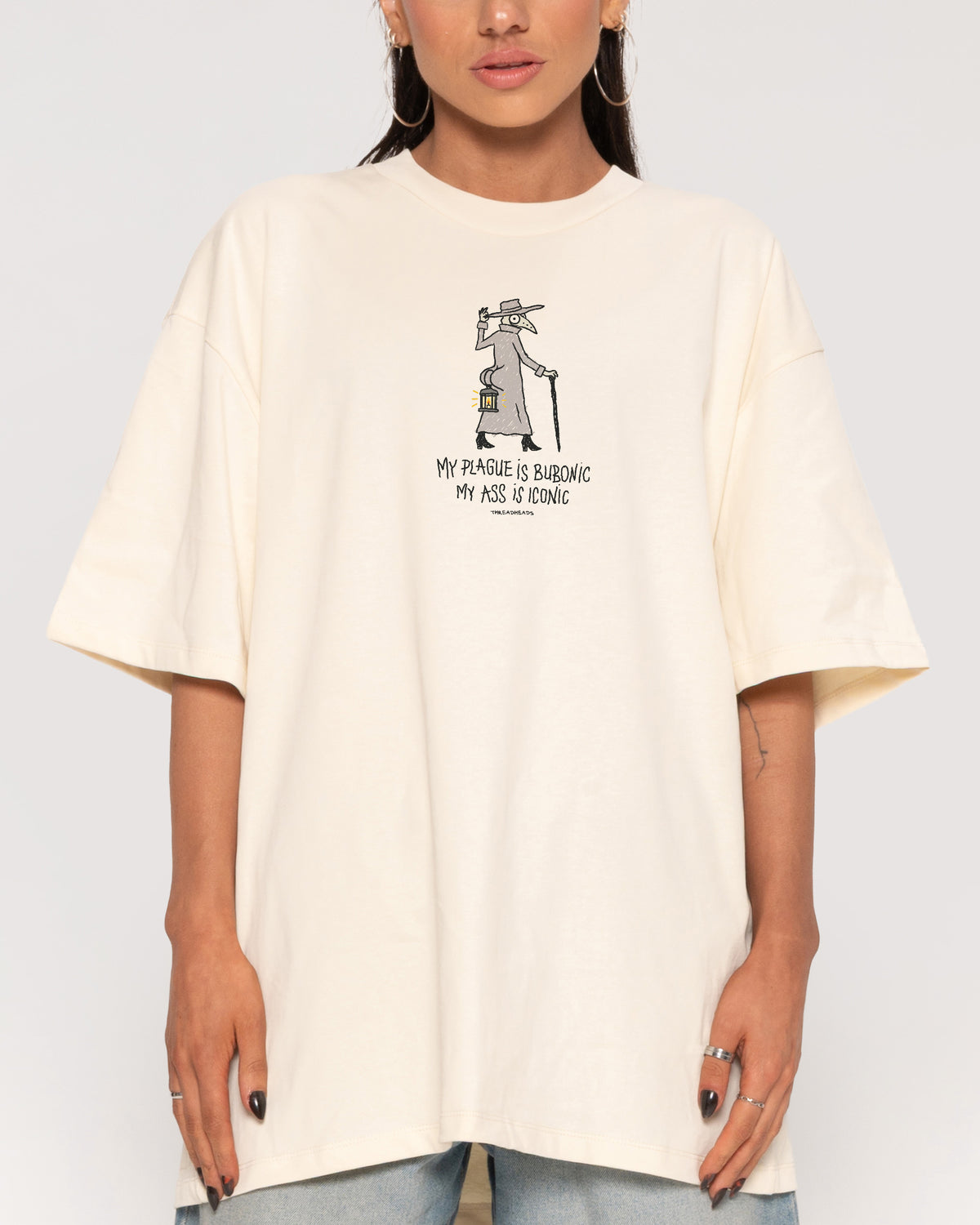 Lore Is Iconic Natural Oversized Tee