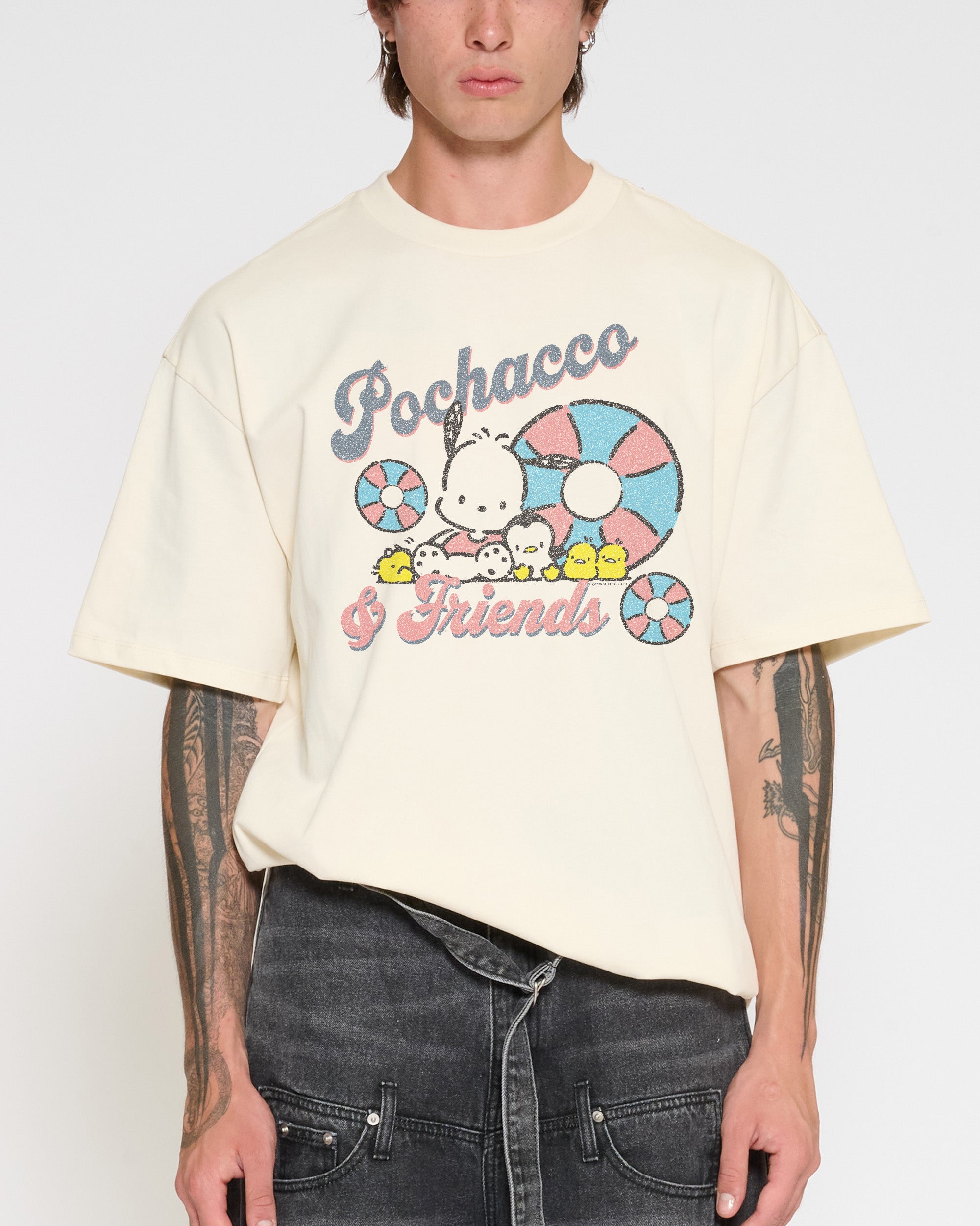 Pochacco Summer Oversized Tee Official Hello Kitty and Friends collab Threadheads