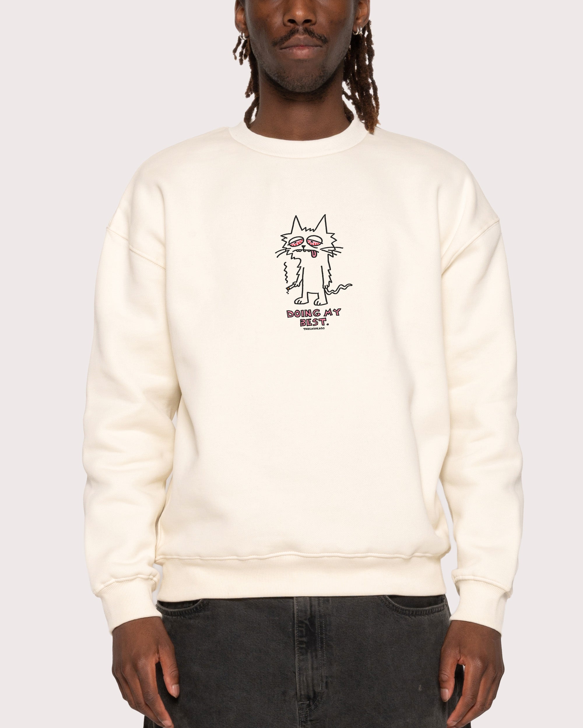 Doing My Best Natural Sweatshirt