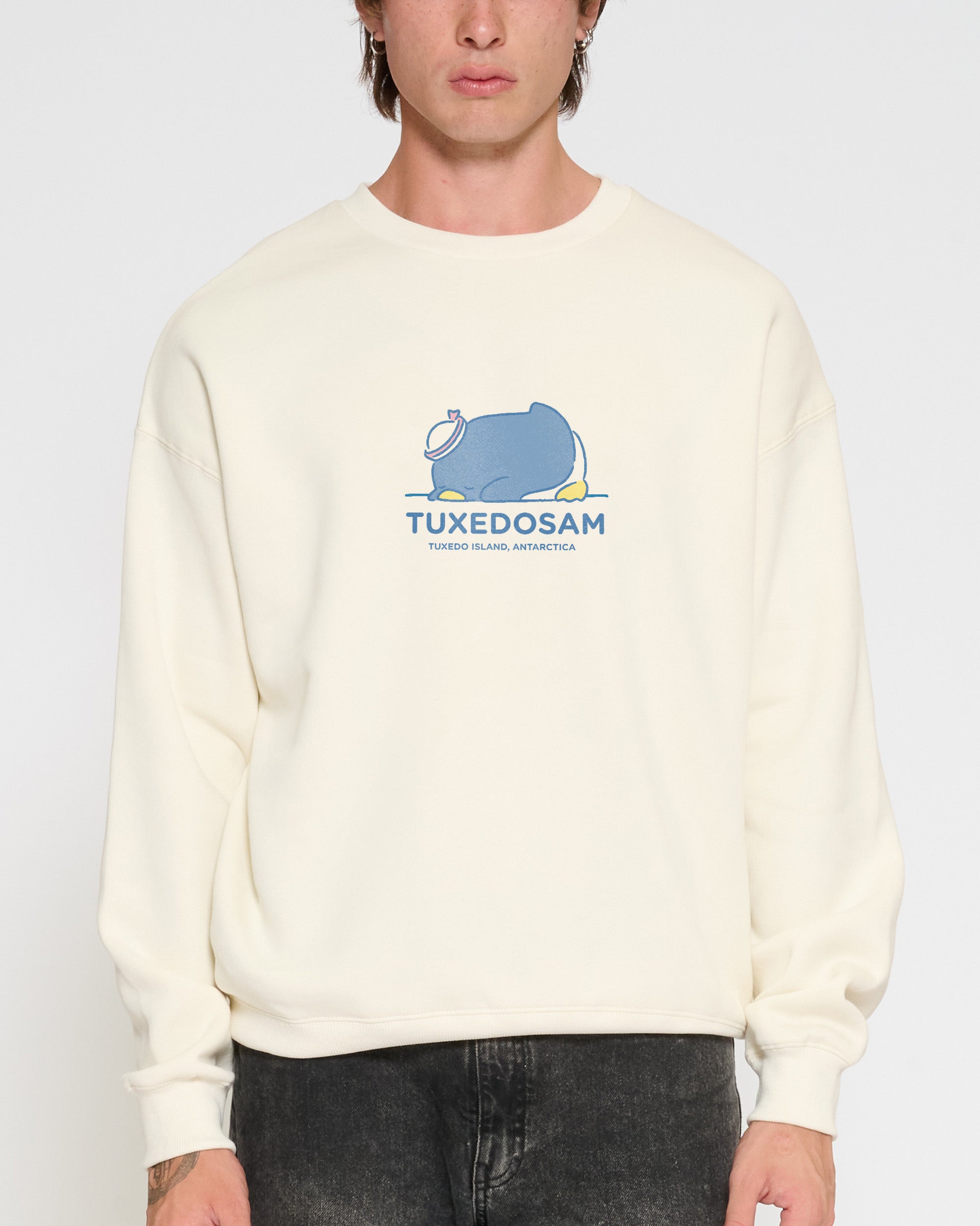Tuxedosam Staying Cool Sweatshirt Official Hello Kitty and Friends collab Threadheads