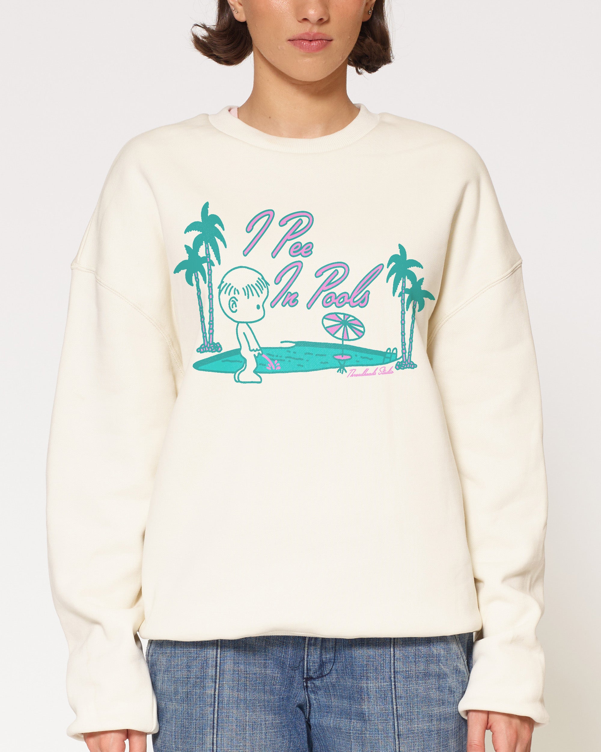 I Pee In Pools Natural Sweatshirt