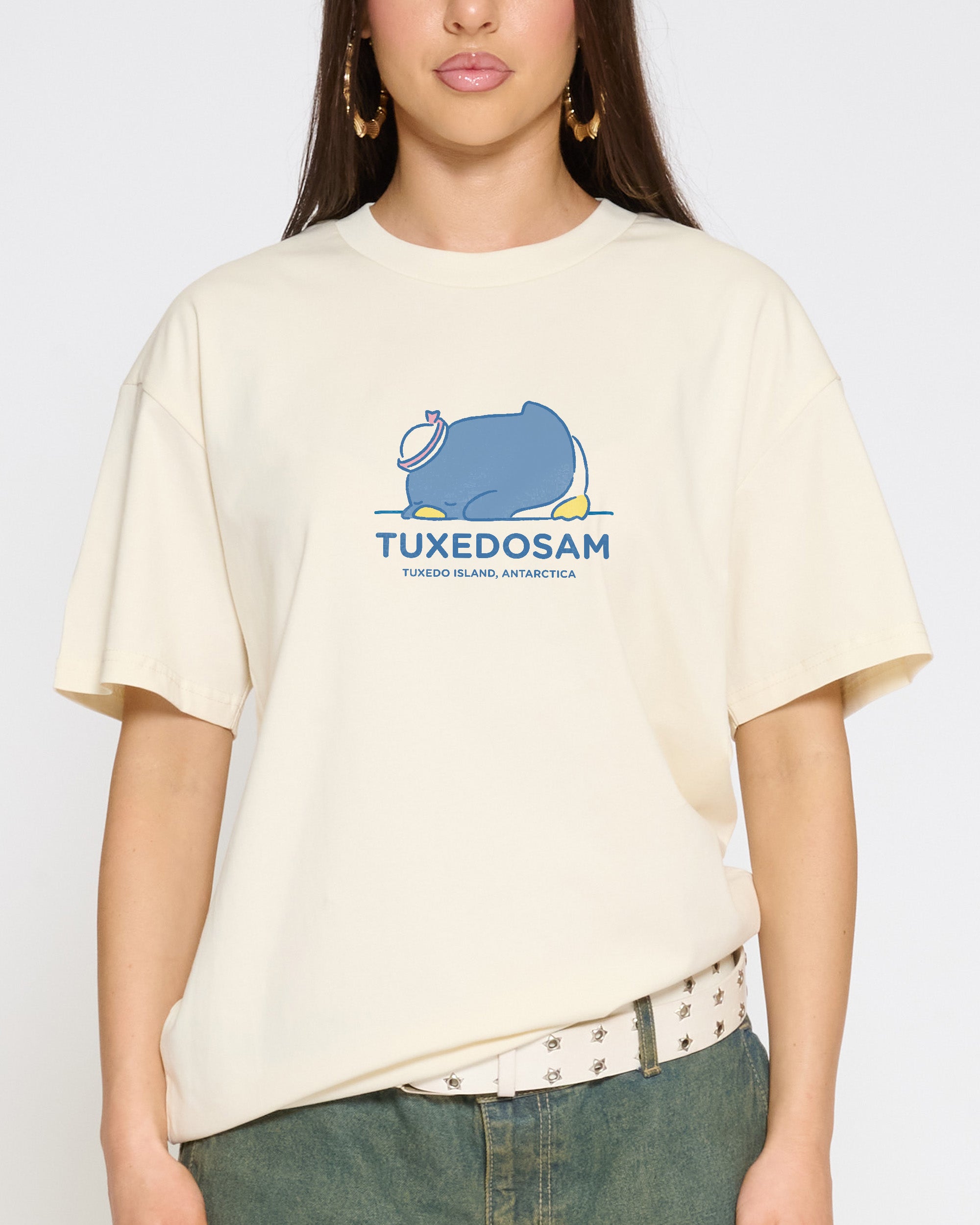 Tuxedosam Staying Cool T-Shirt Official Hello Kitty and Friends collab Threadheads