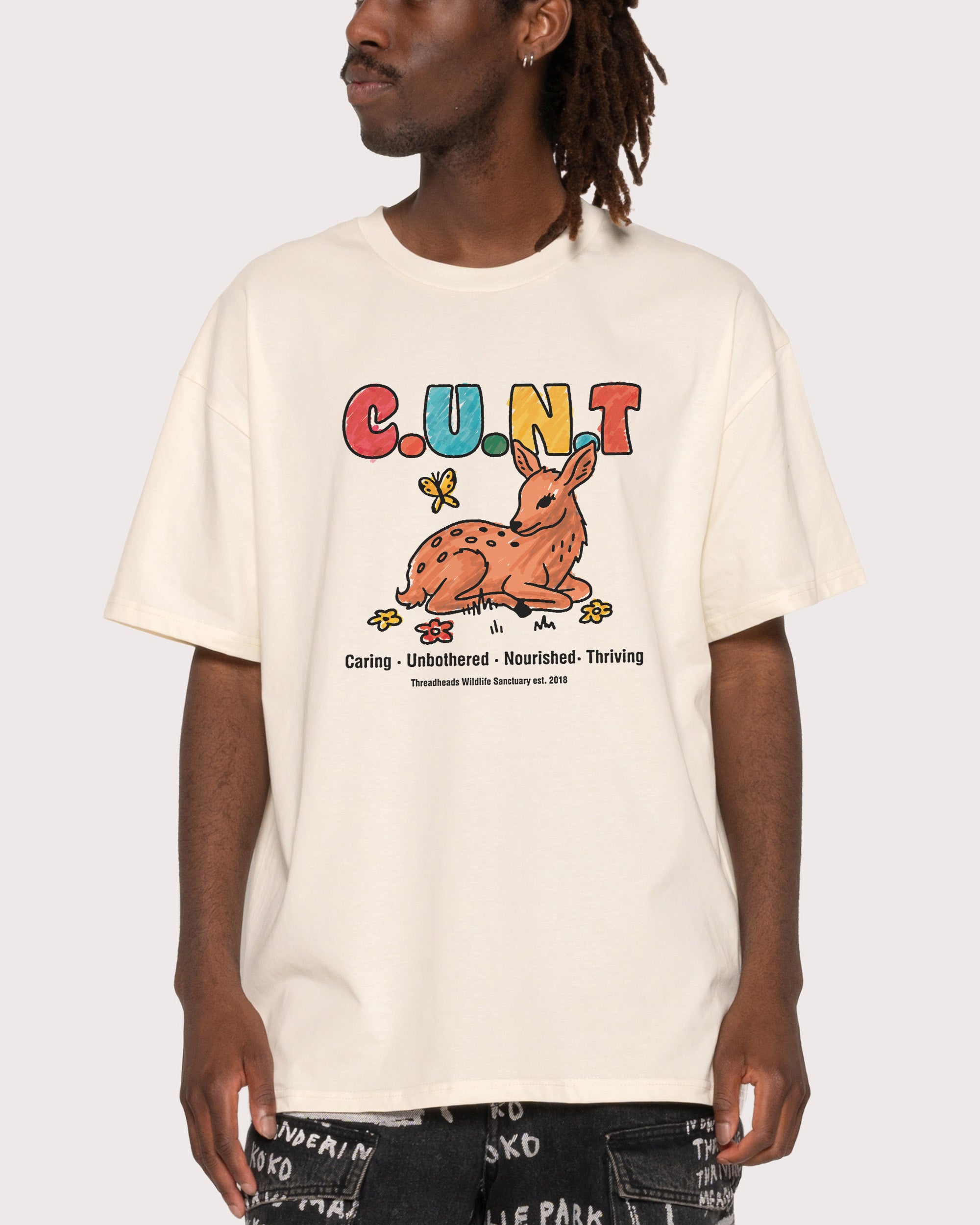 Caring Unbothered Nourished Thriving Natural T-Shirt