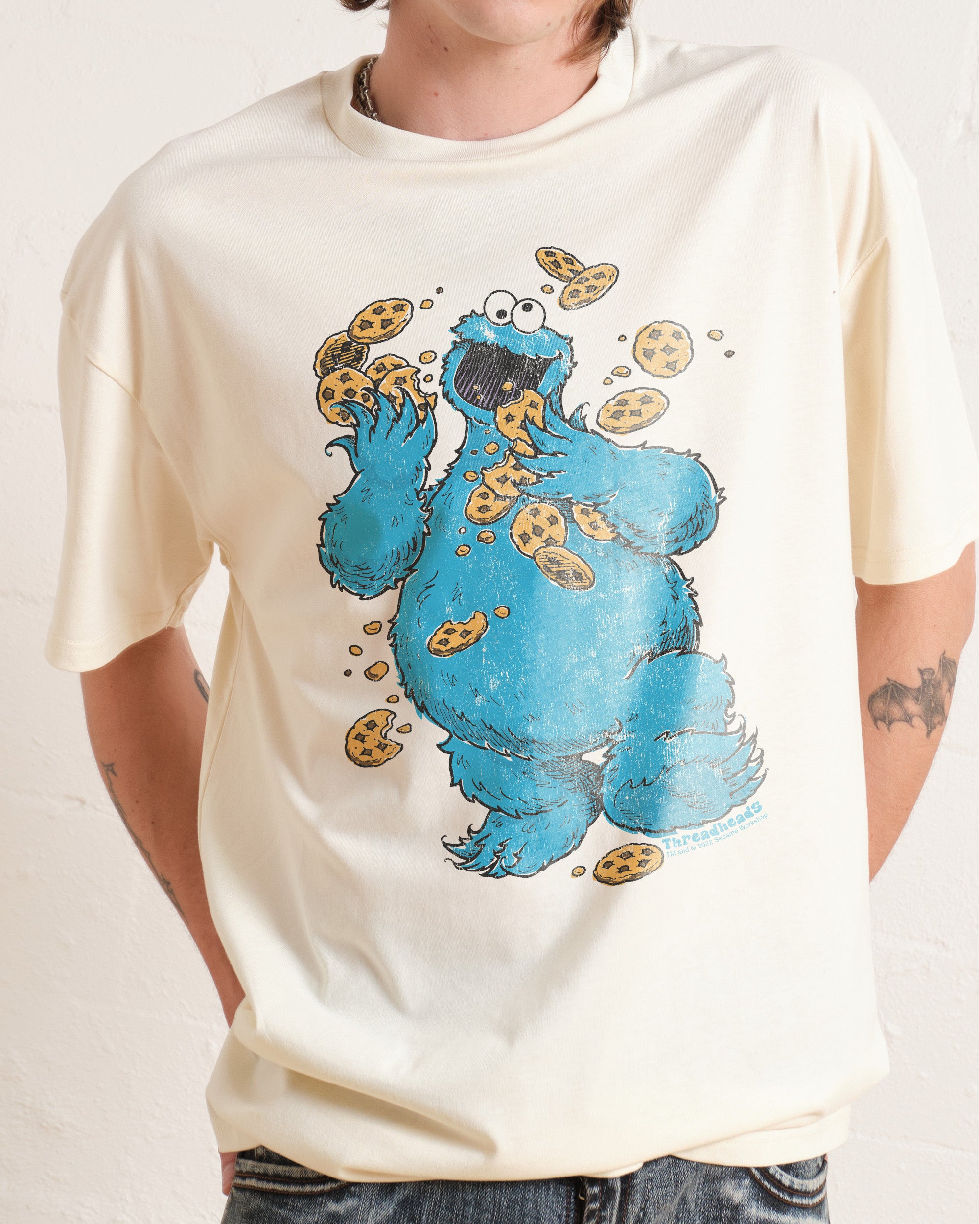 Cookie Monster Om Nom Nom T-Shirt Australia Online