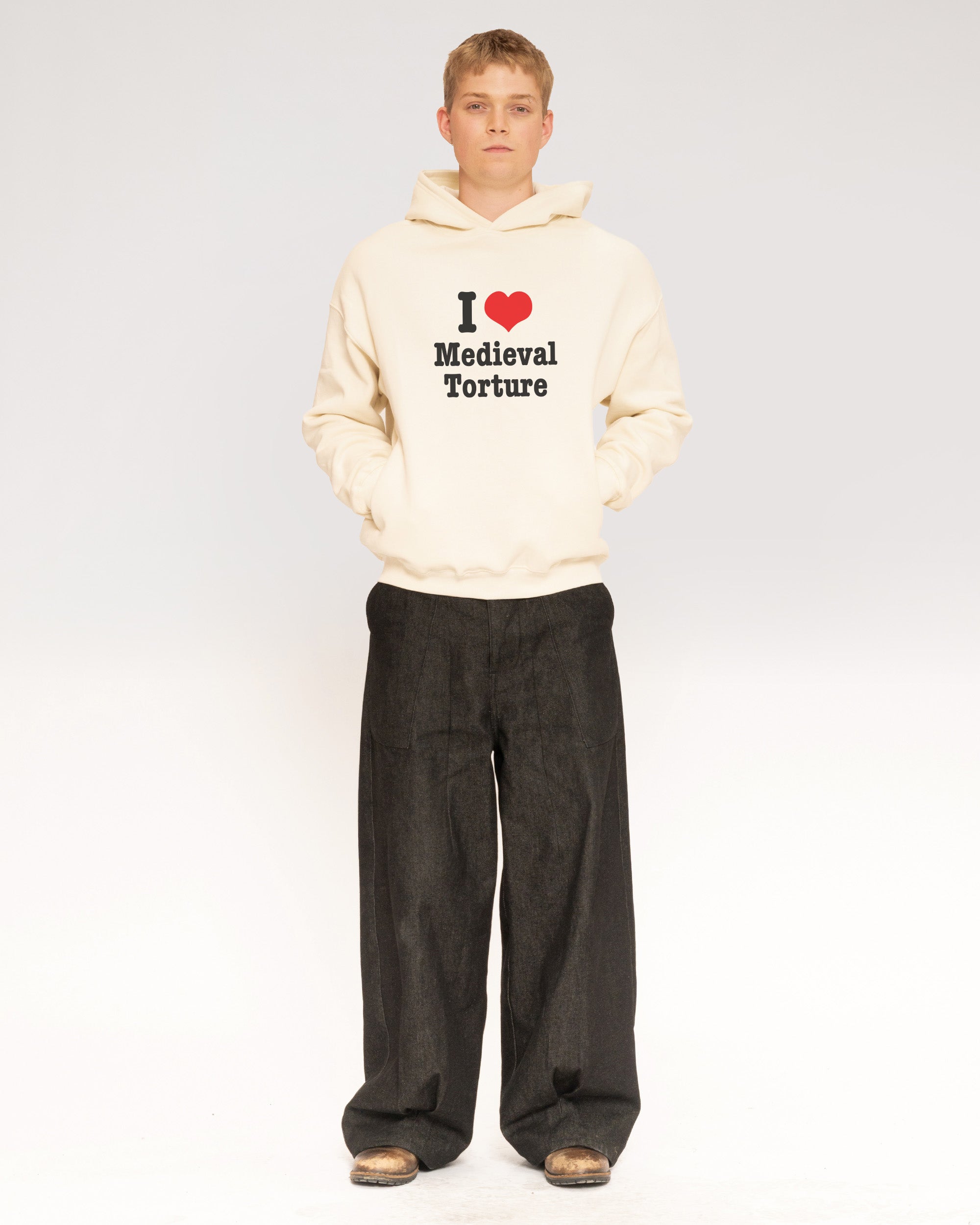I Love Medieval Torture Natural Hoodie
