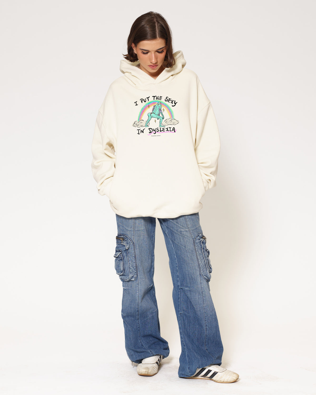 I Put the Sexy in Dyslexia Natural Hoodie