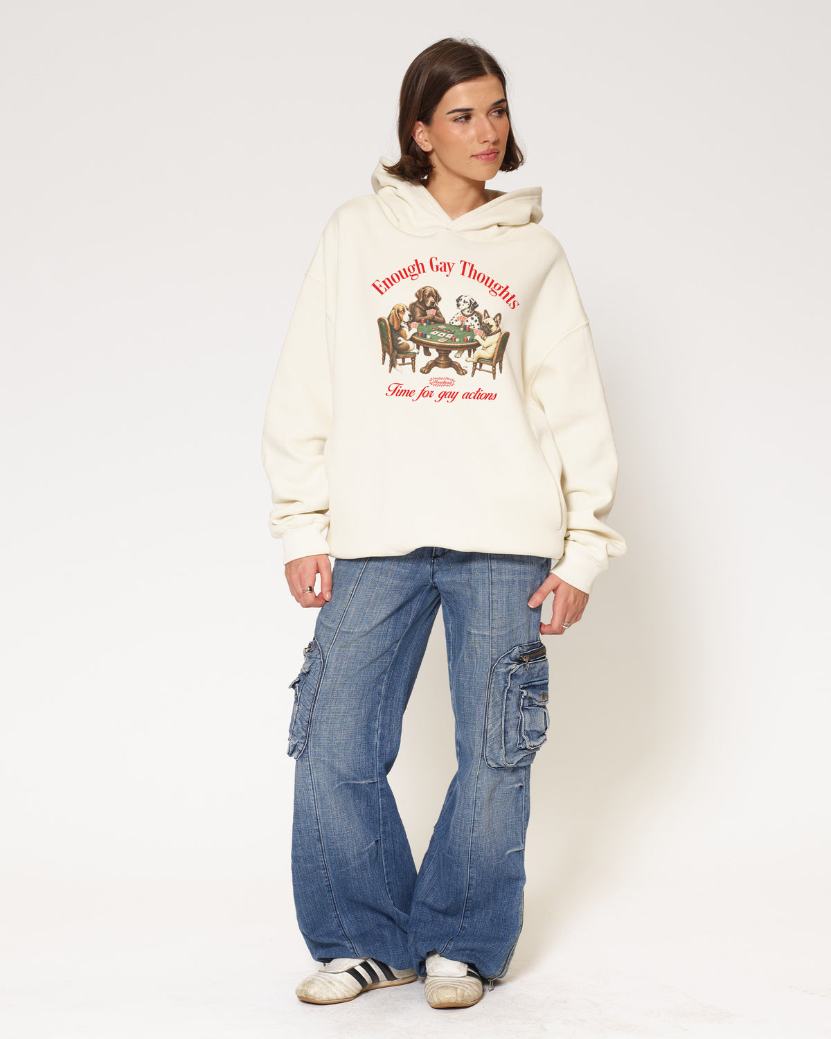 Enough Gay Thoughts Natural Hoodie