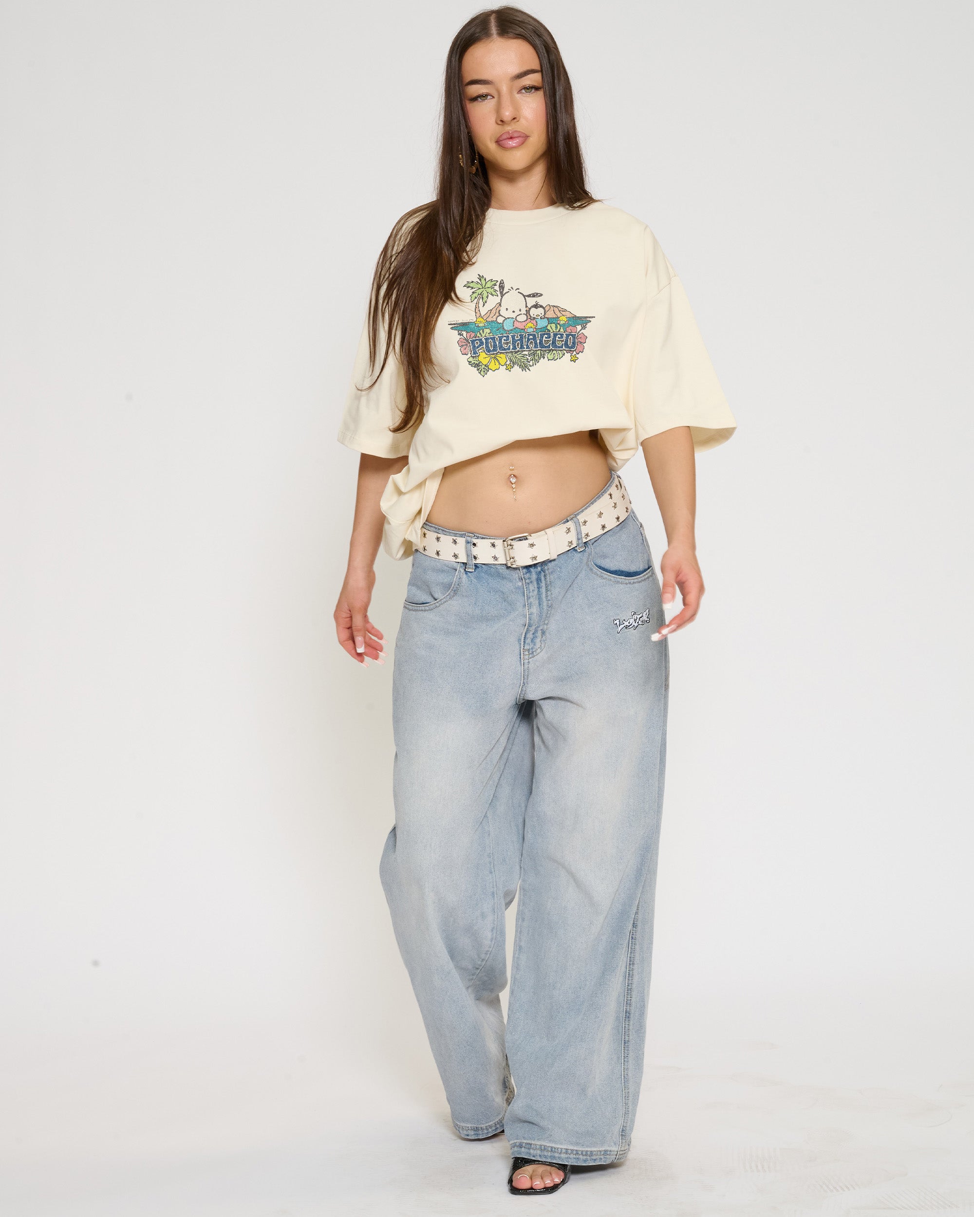 Pochacco Summer Friends Oversized Tee Official Hello Kitty and Friends collab Threadheads