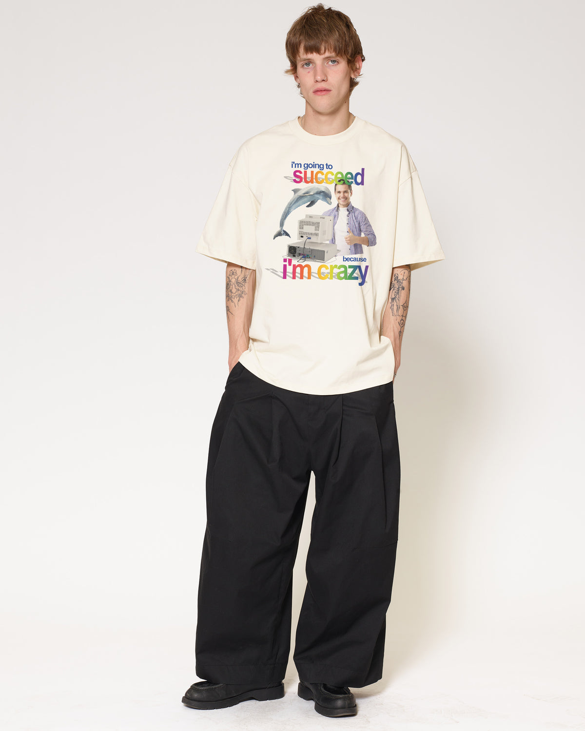 I’m going to succeed Natural Oversized Tee
