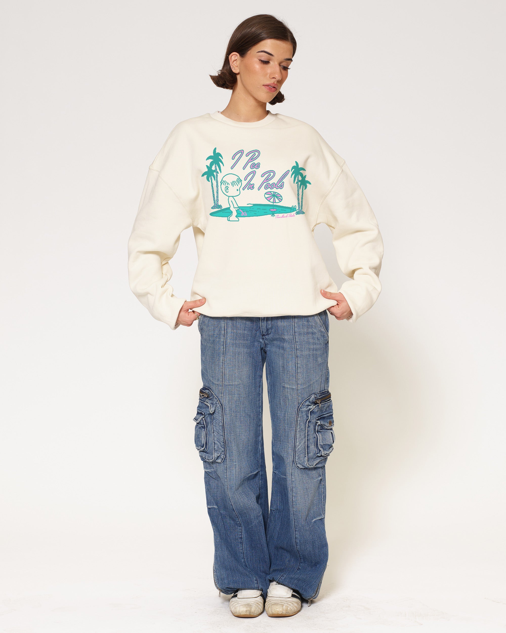 I Pee In Pools Natural Sweatshirt