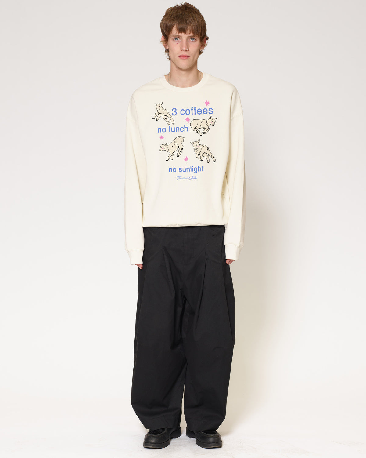 3 coffees Natural Sweatshirt