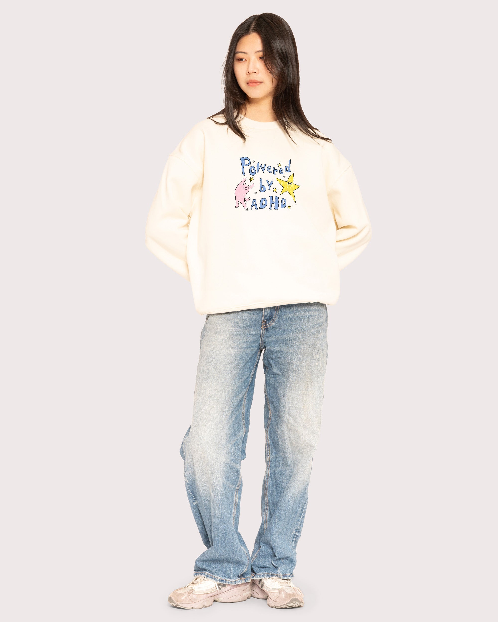 Powered by ADHD Natural Sweatshirt