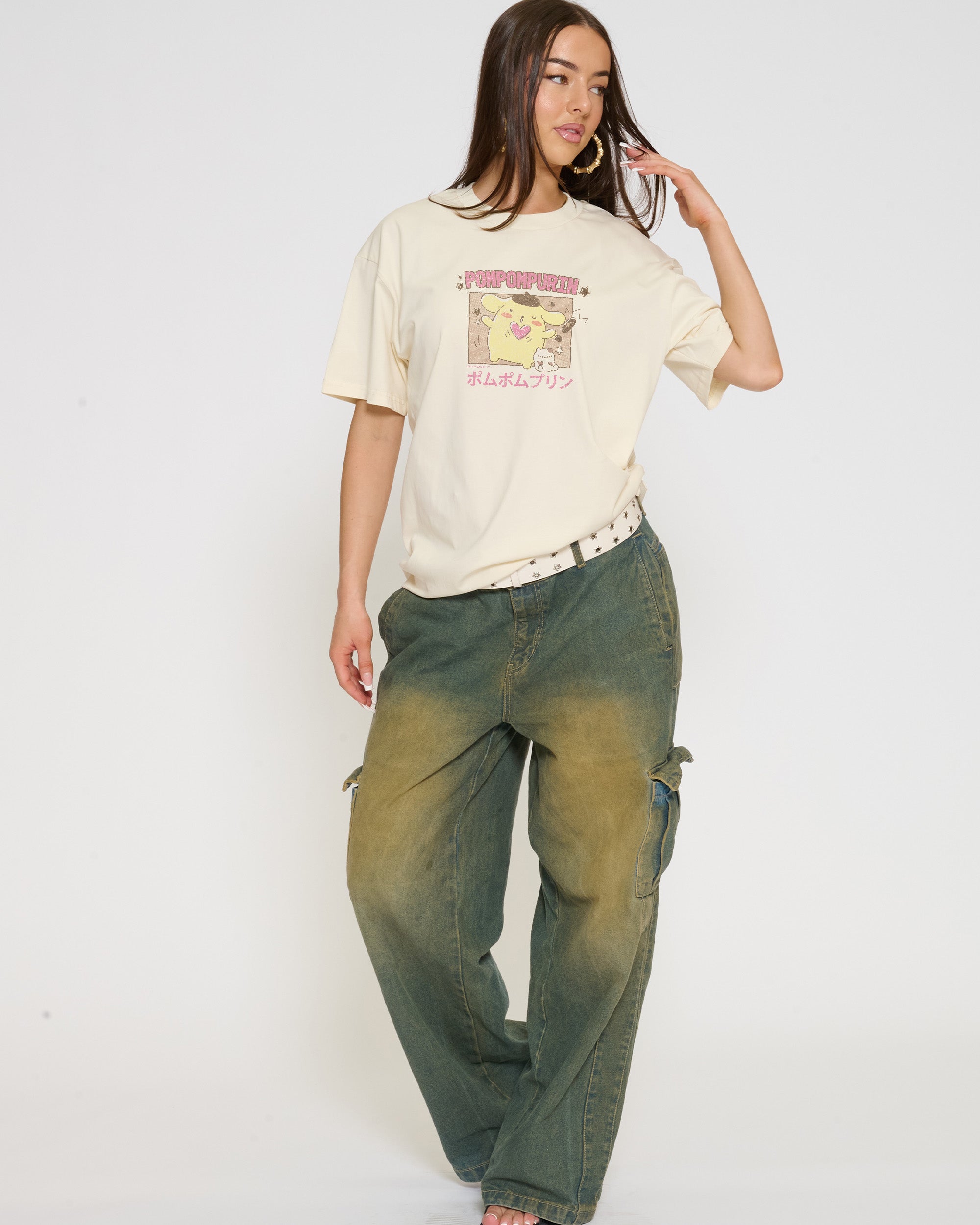 Pompompurin Kawaii T-Shirt Official Hello Kitty and Friends collab Threadheads