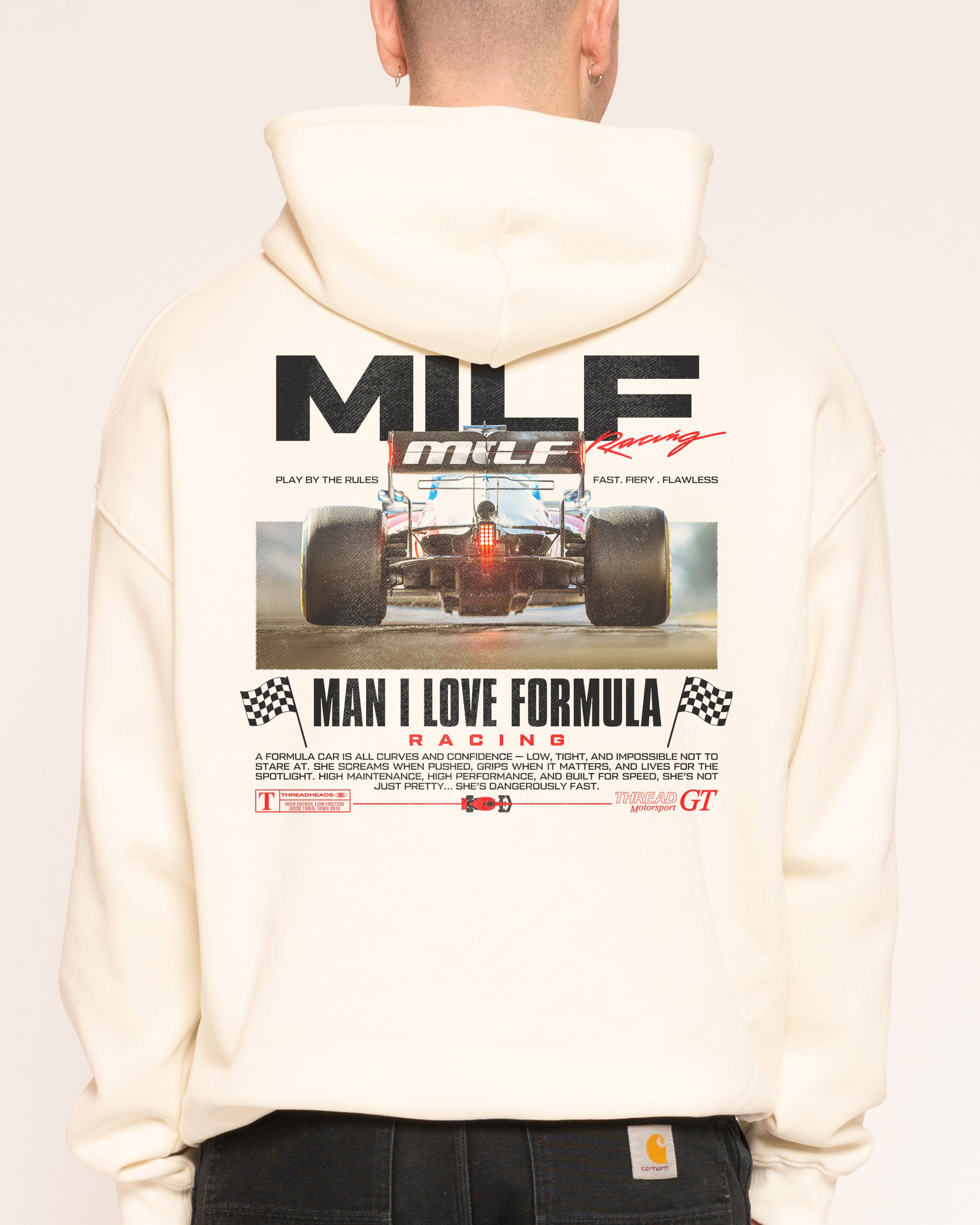 MILF Racing Natural Hoodie