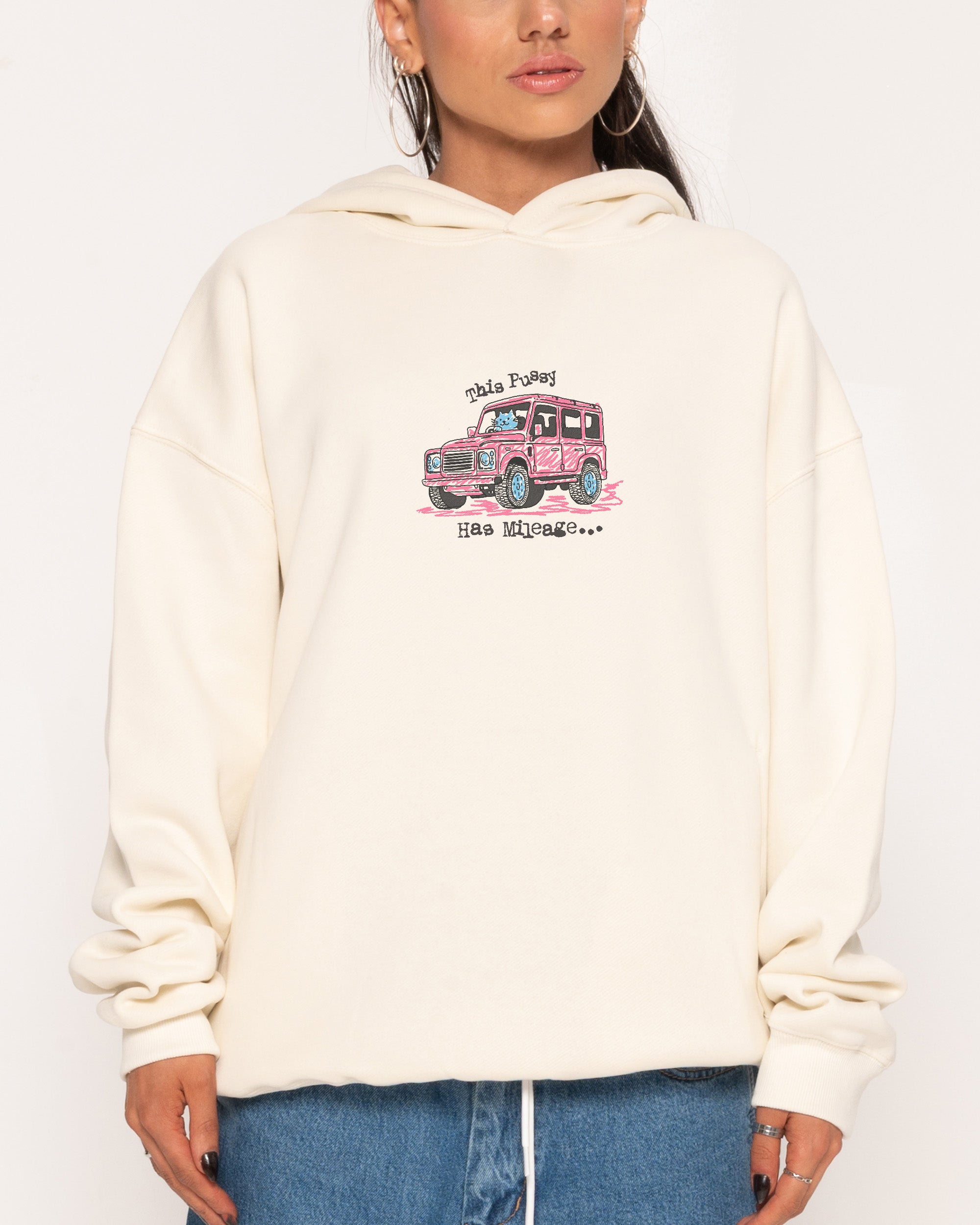 Pussy Has Mileage Natural Hoodie