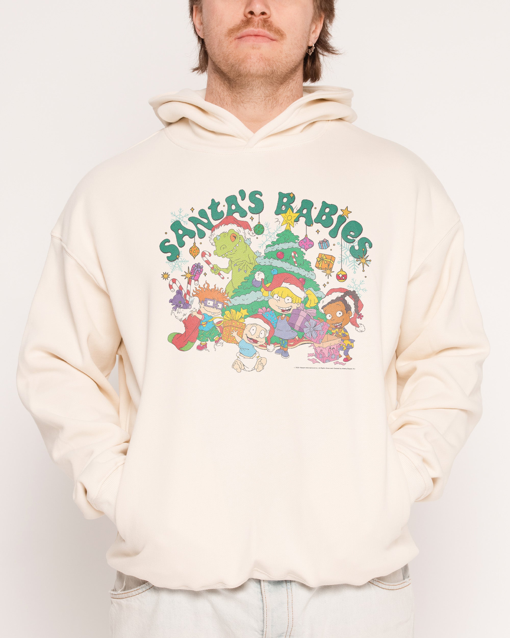 Santa's Babies Natural Hoodie