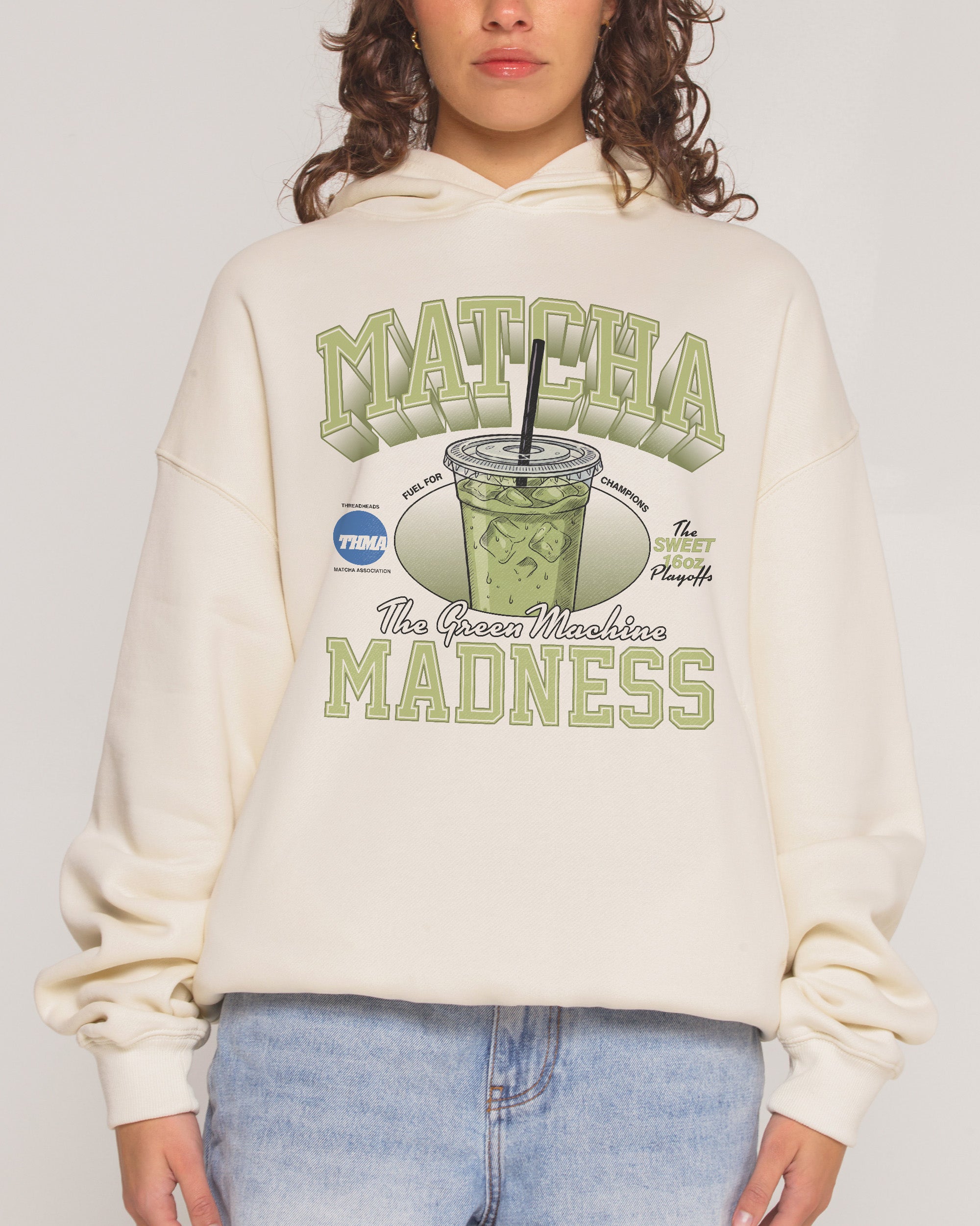 Matcha Madness Natural Hoodie