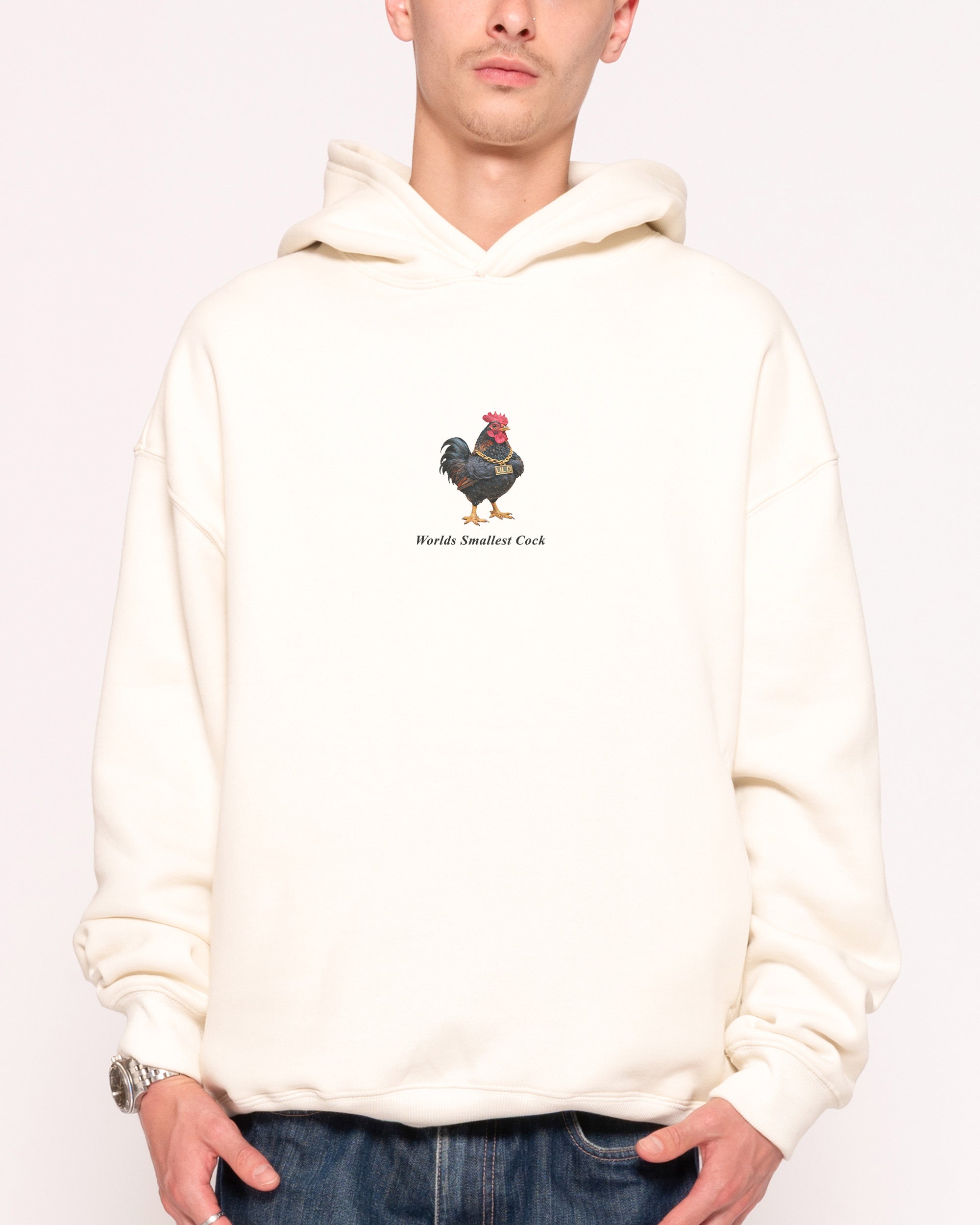 Worlds Smallest Cock Natural Hoodie