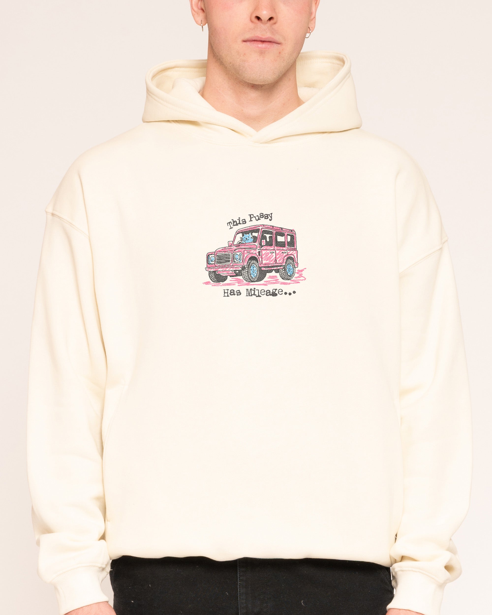 Pussy Has Mileage Natural Hoodie