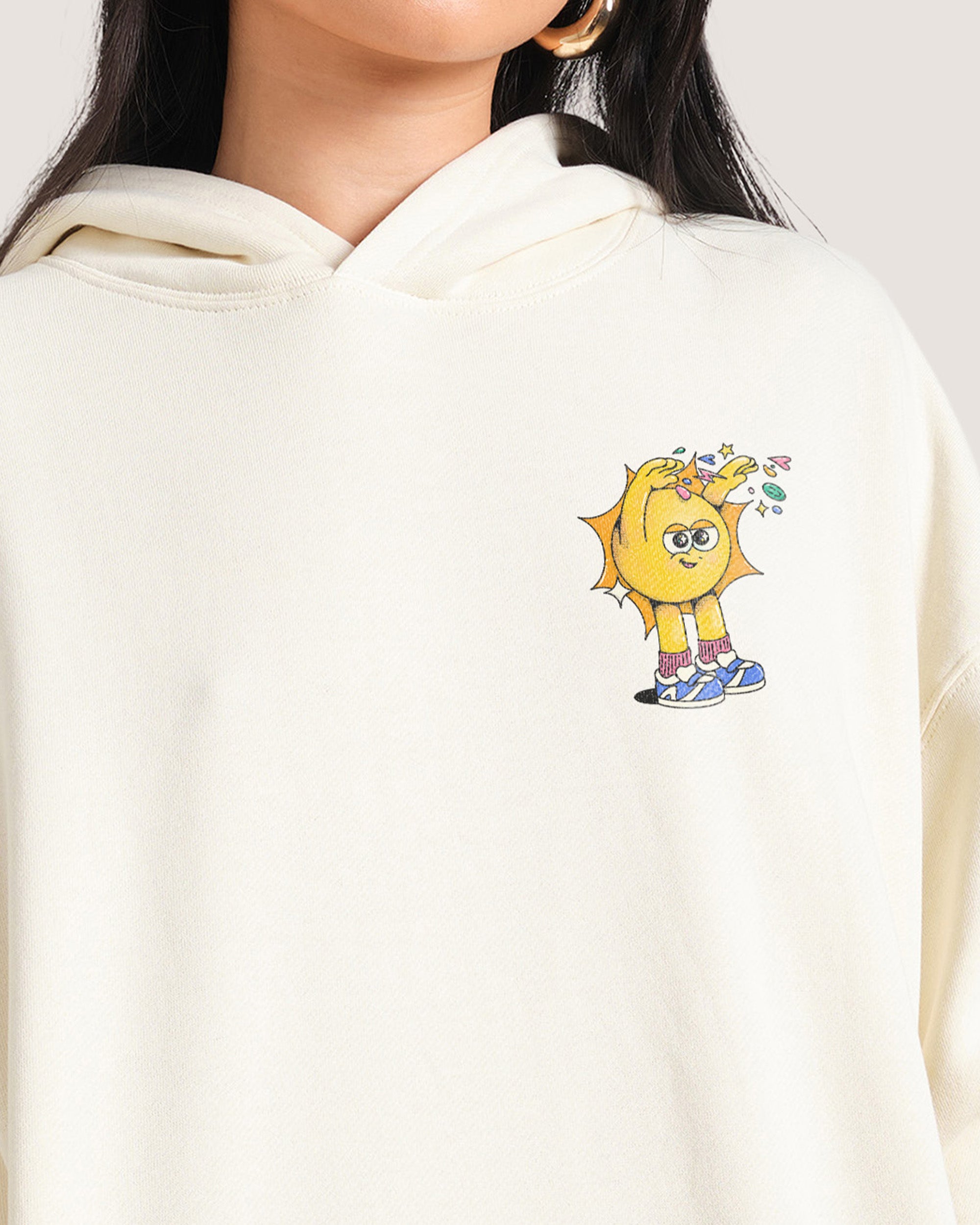 Hit Em' With the Good Vibes Natural Hoodie