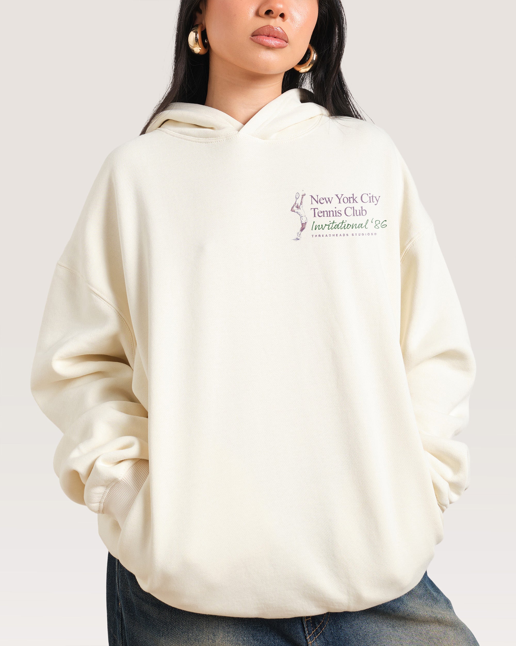 NYC Tennis Club Natural Hoodie