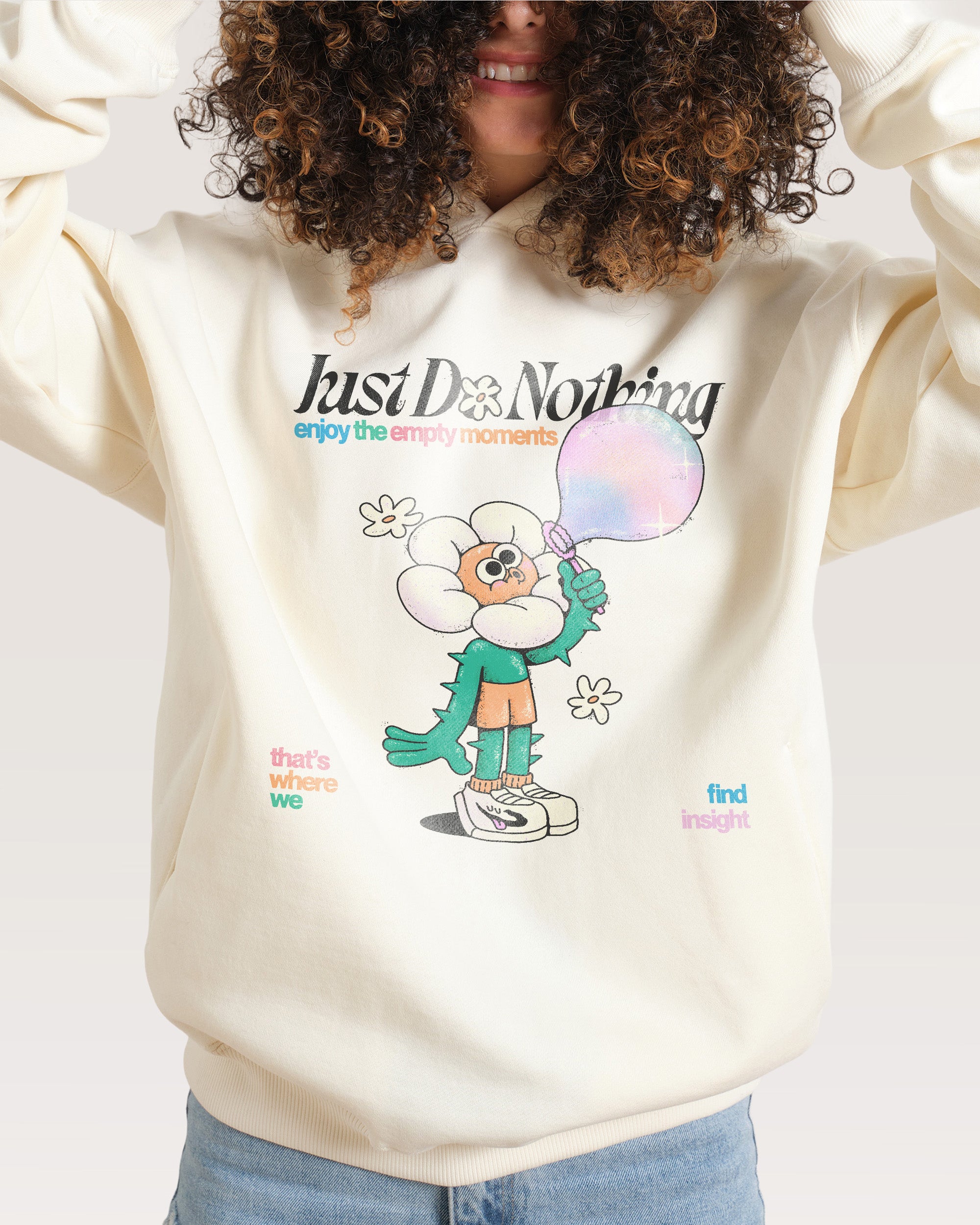 Just Do Nothing Natural Hoodie
