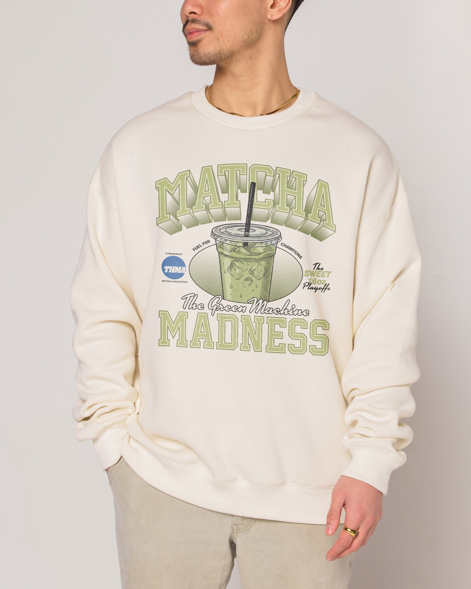 Matcha Madness Natural Sweatshirt