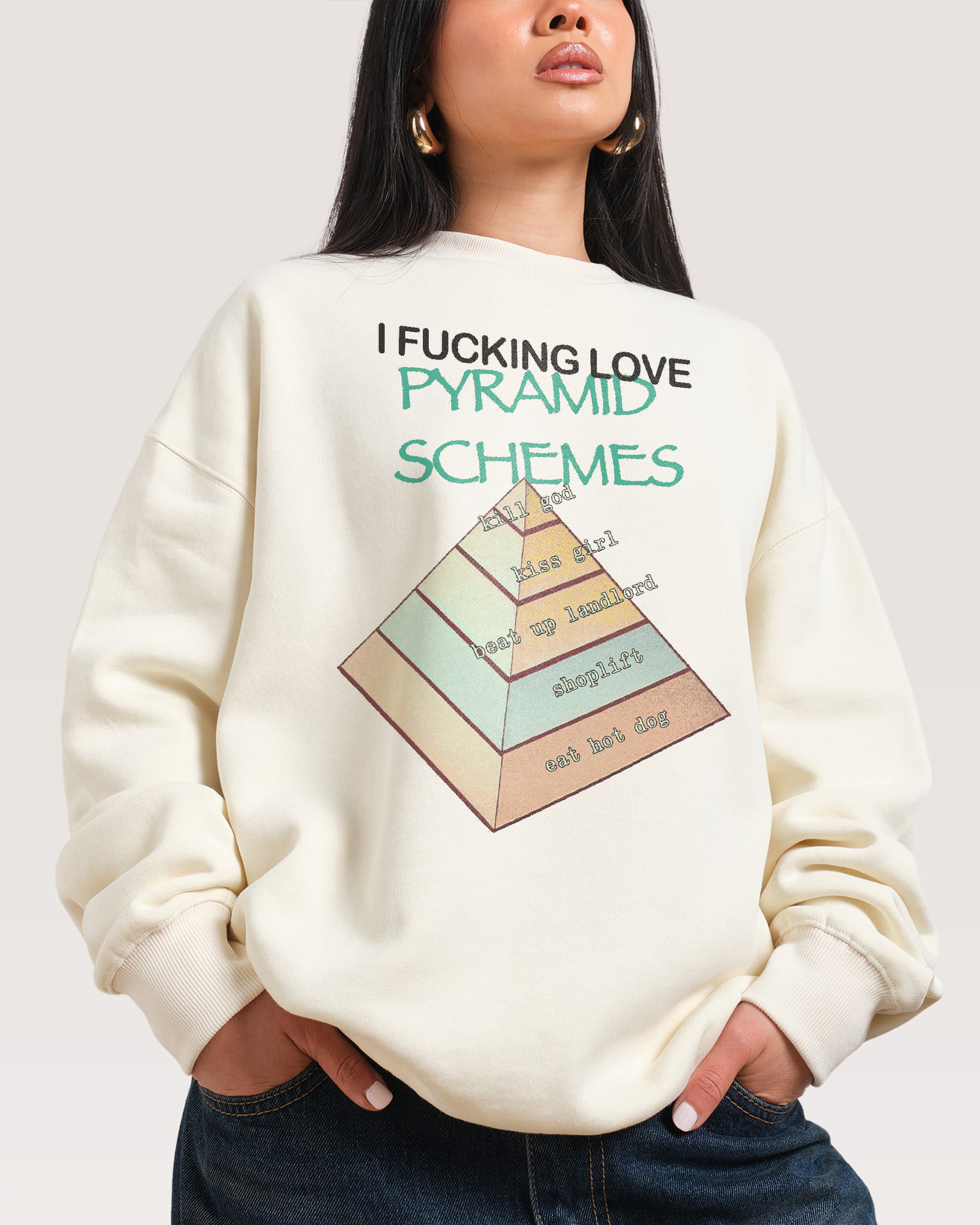 Pyramid Scheme Natural Sweatshirt
