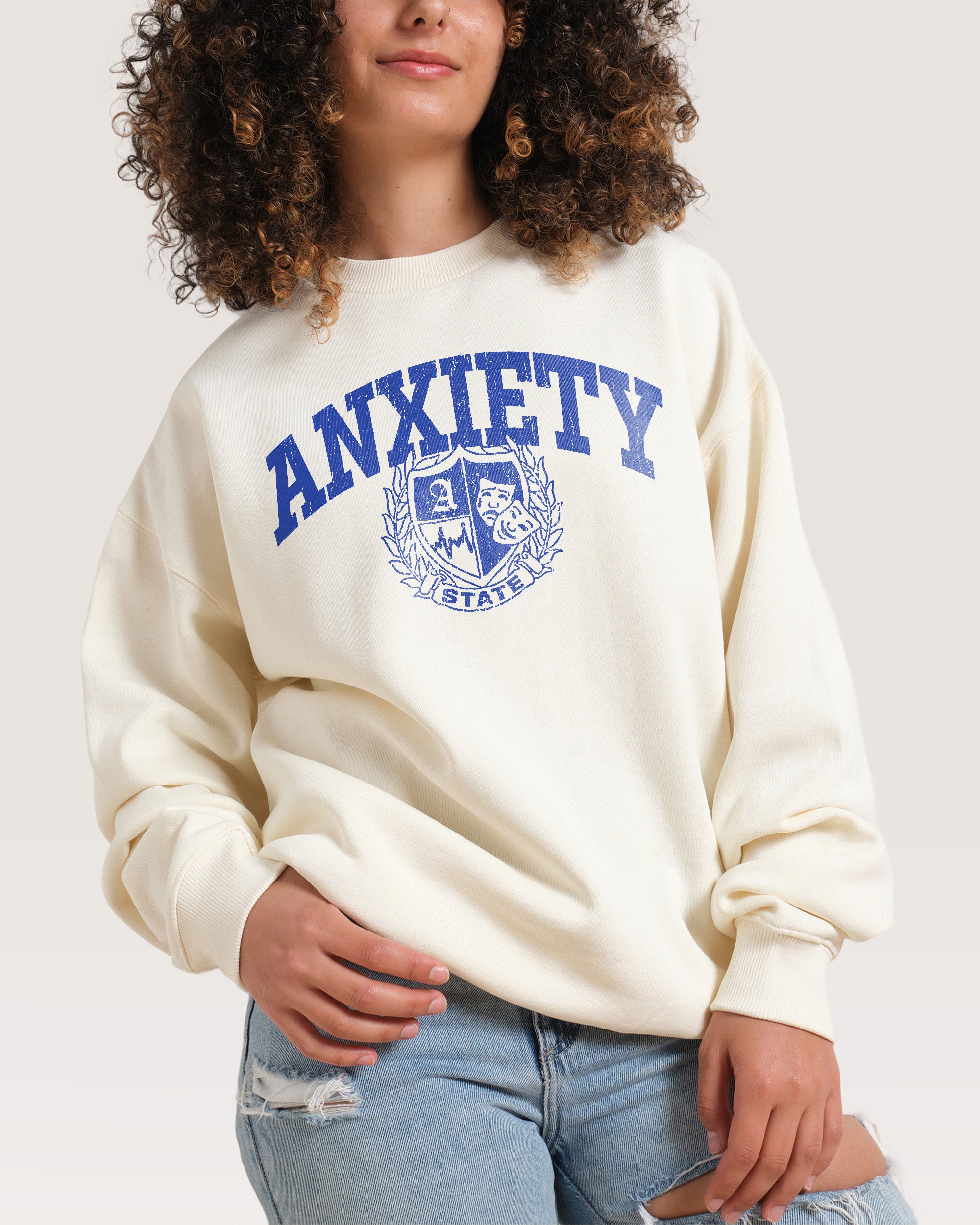 Anxiety State Natural Sweatshirt