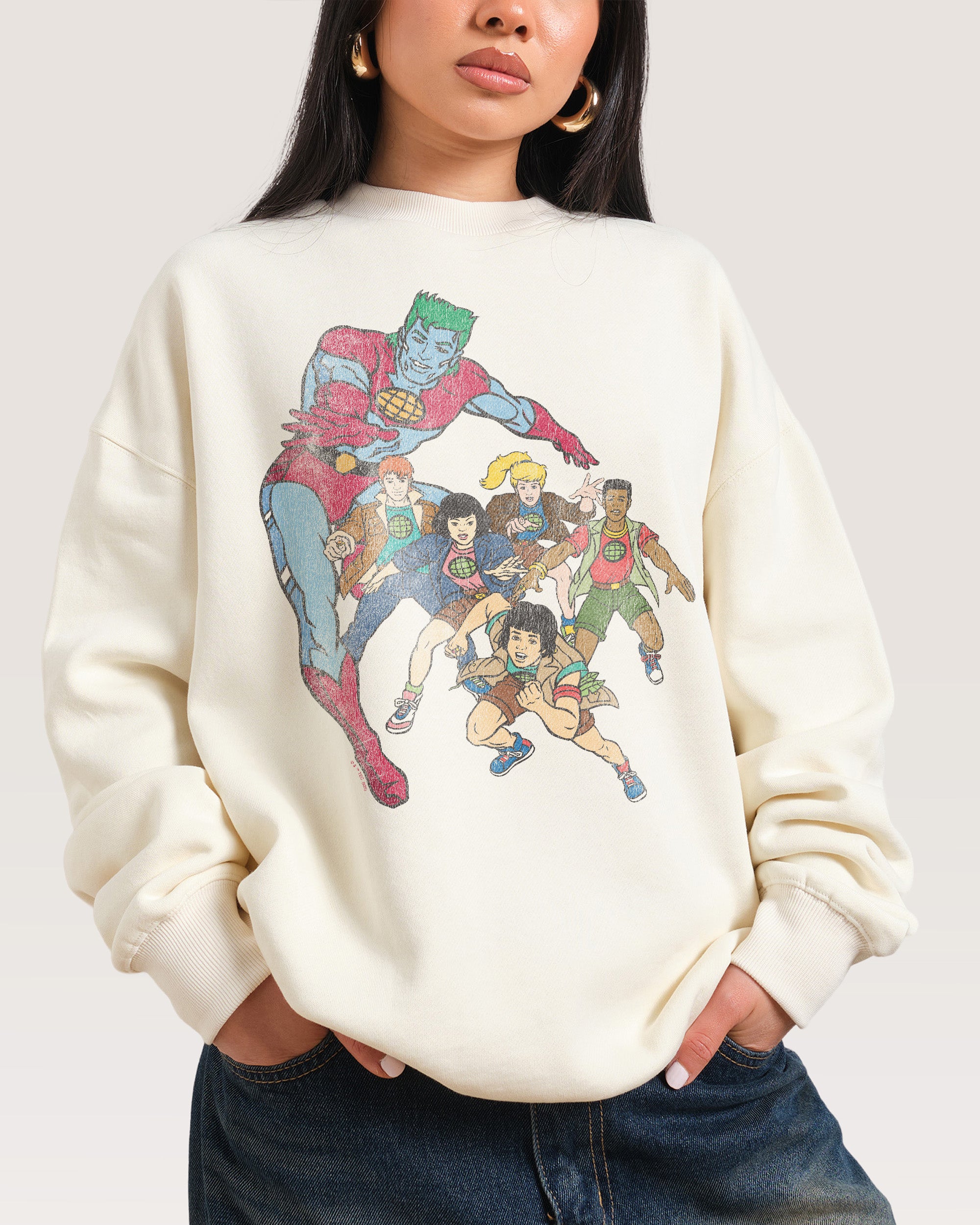 Vintage Captain Planet Natural Sweatshirt