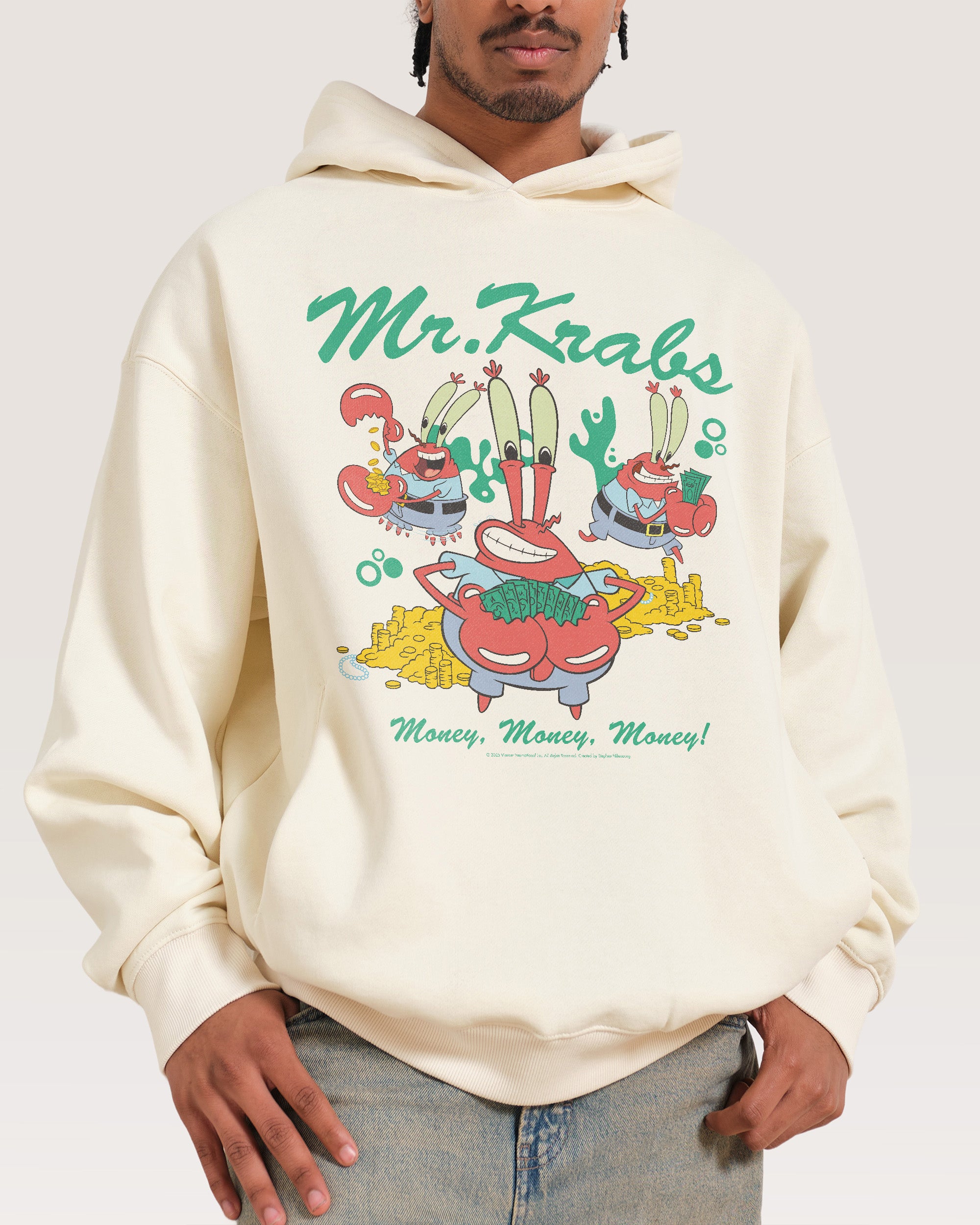 Money Man Krabs Natural Hoodie