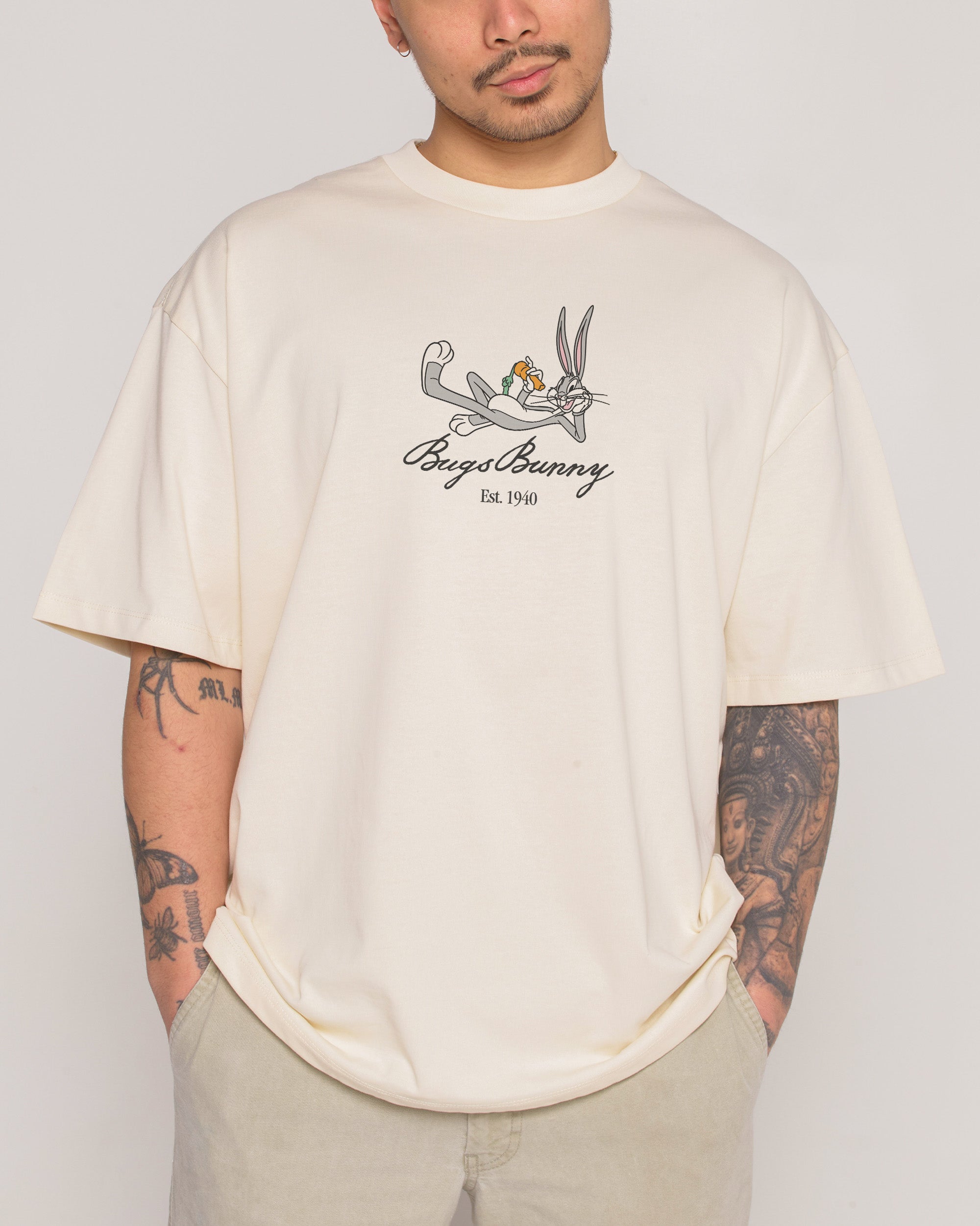 Bugs Bunny Book Crash Oversized Tee Australia Threadheads Online